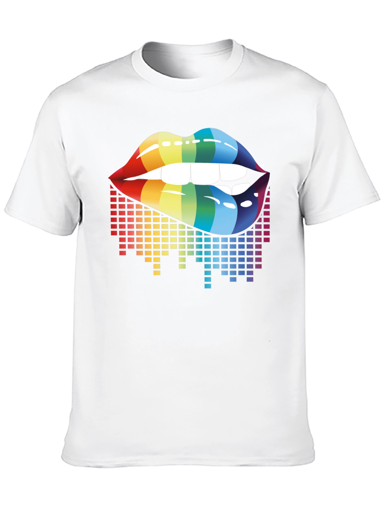Rainbow Lips Graphic Tee - LGBTQ+ Pride Shirt
