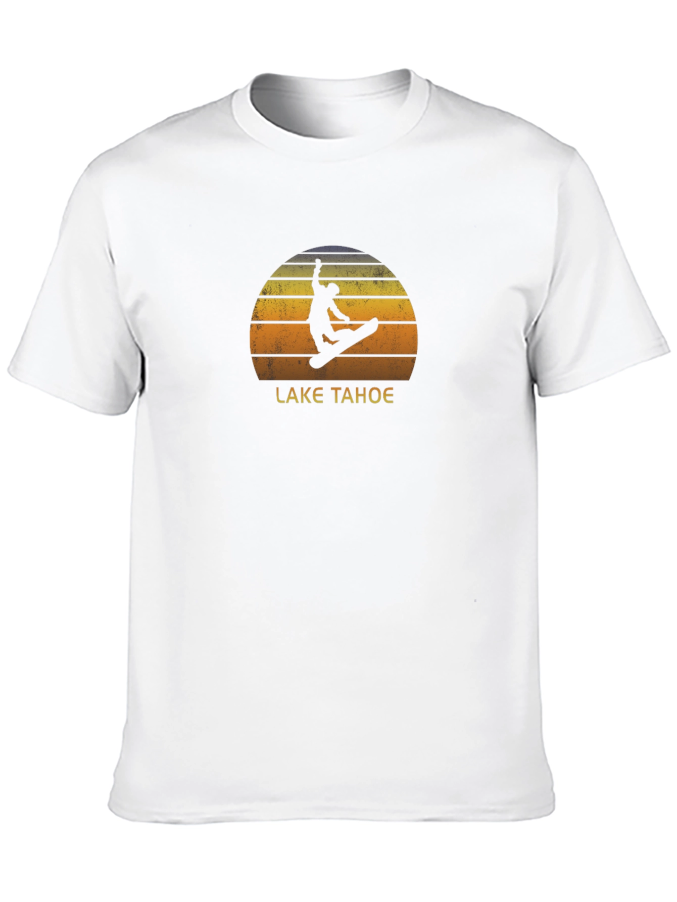Lake Tahoe Snowboard Sunset Graphic Tee