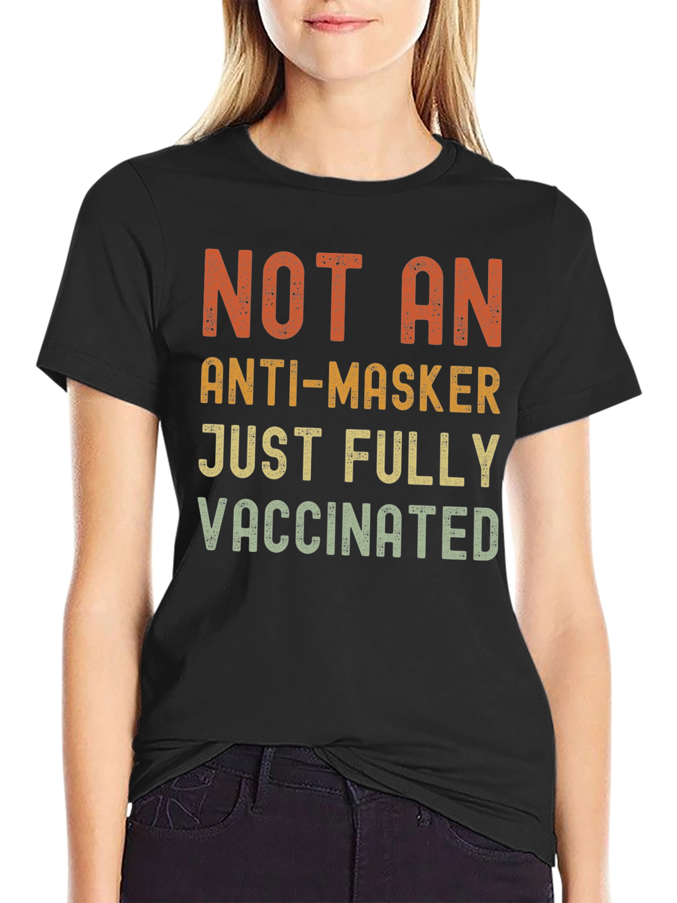 Not An Anti-Masker Vaccinated T-Shirt