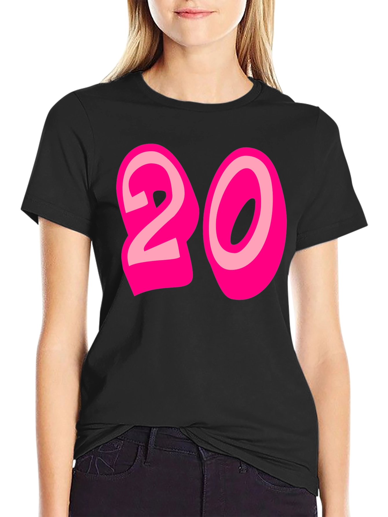 Bold 20 Graphic Black T-Shirt