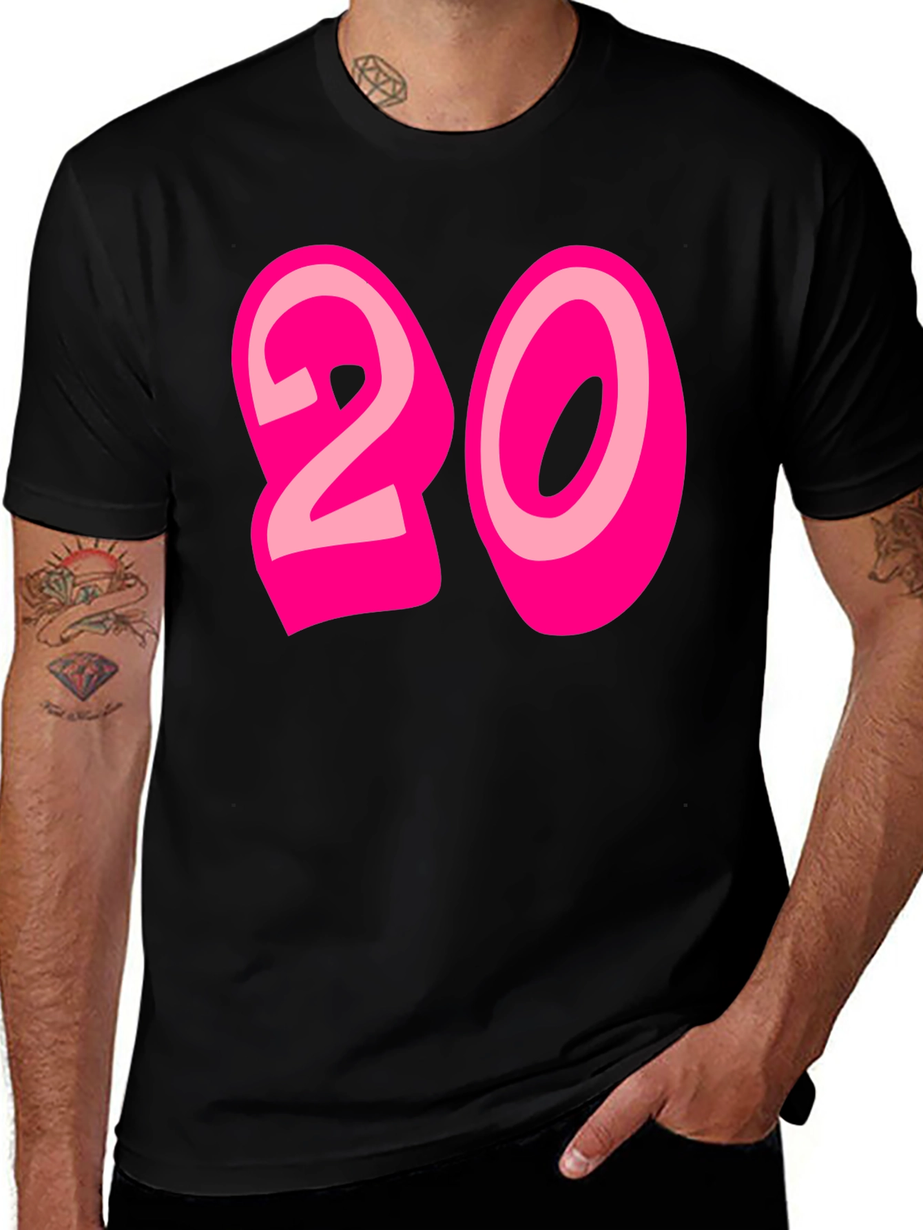 Bold 20 Graphic Black T-Shirt