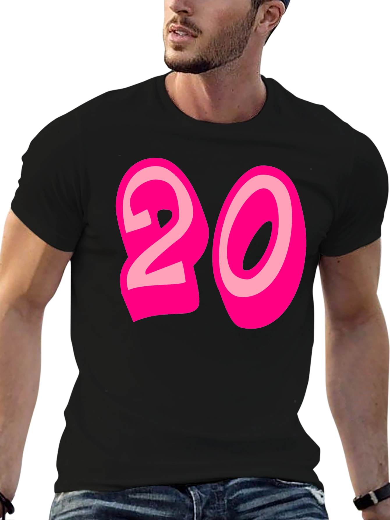Bold 20 Graphic Black T-Shirt