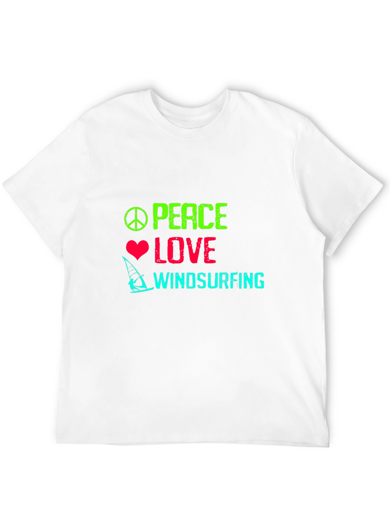 Peace Love Windsurfing Graphic T-Shirt