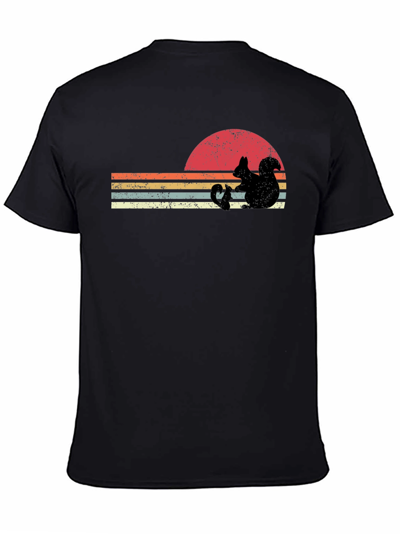 Retro Squirrel Sunset Graphic T-Shirt