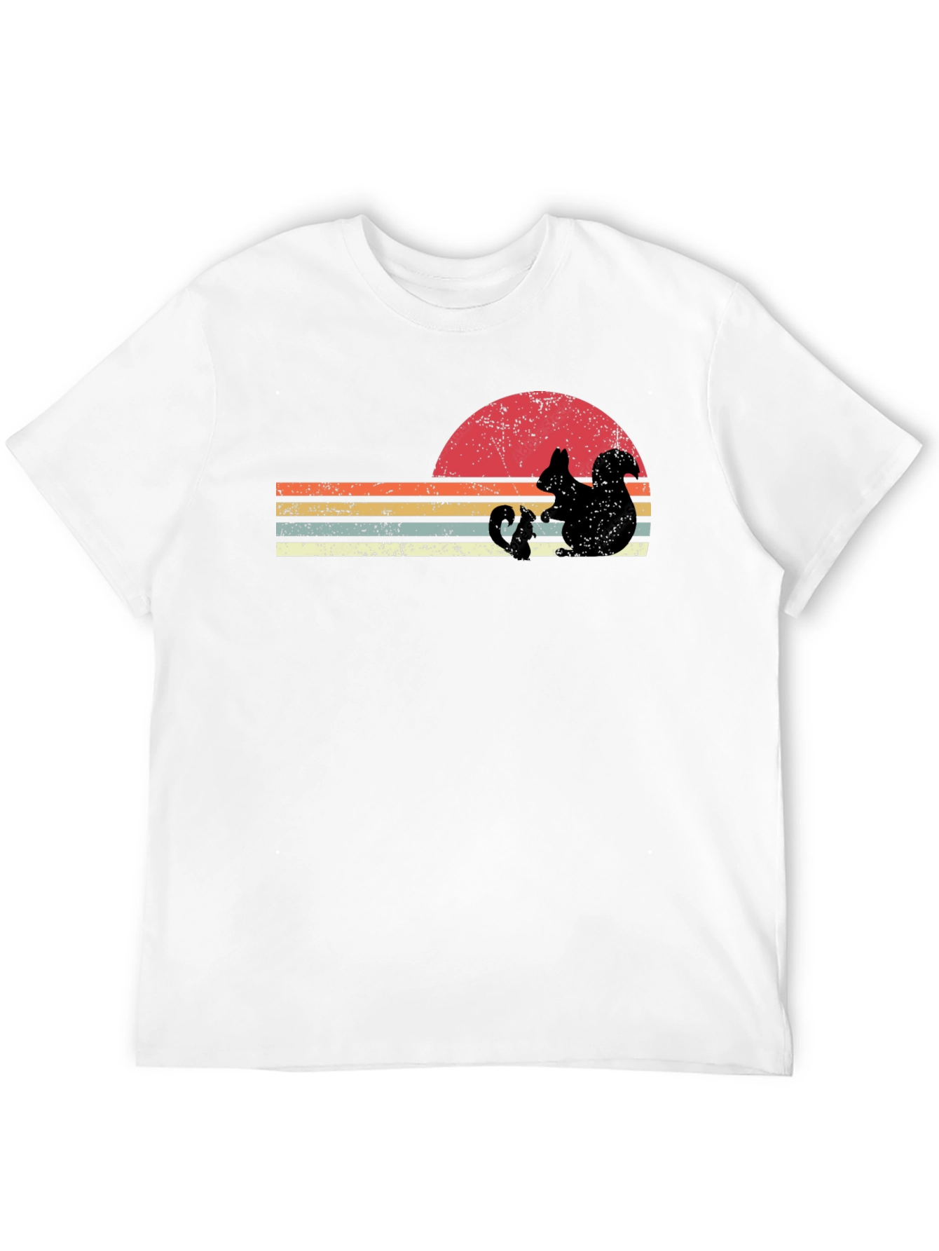 Retro Squirrel Sunset Graphic T-Shirt