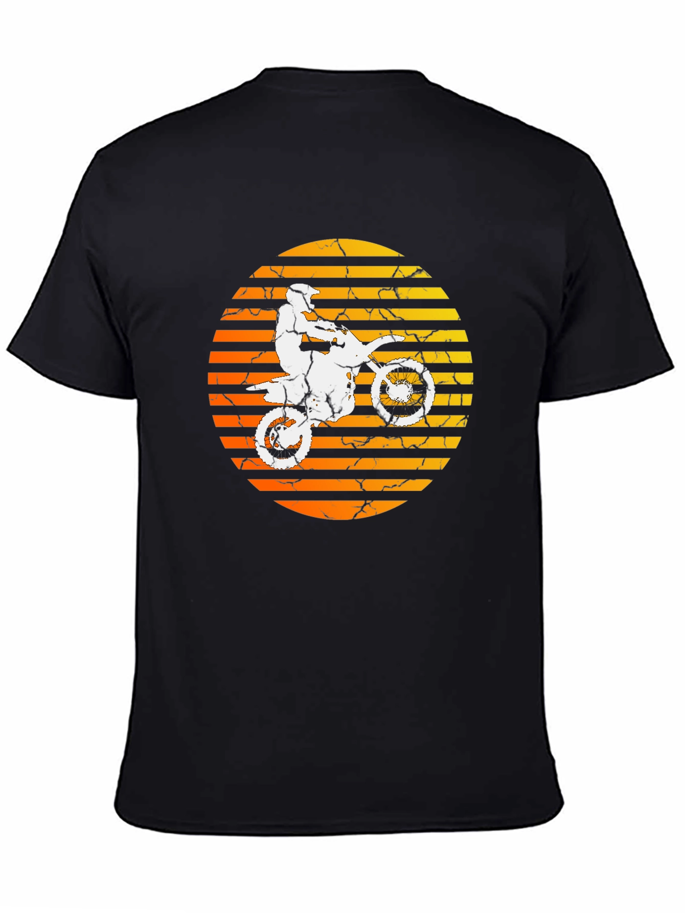 Motorcycle Rider Graphic T-Shirt - Black