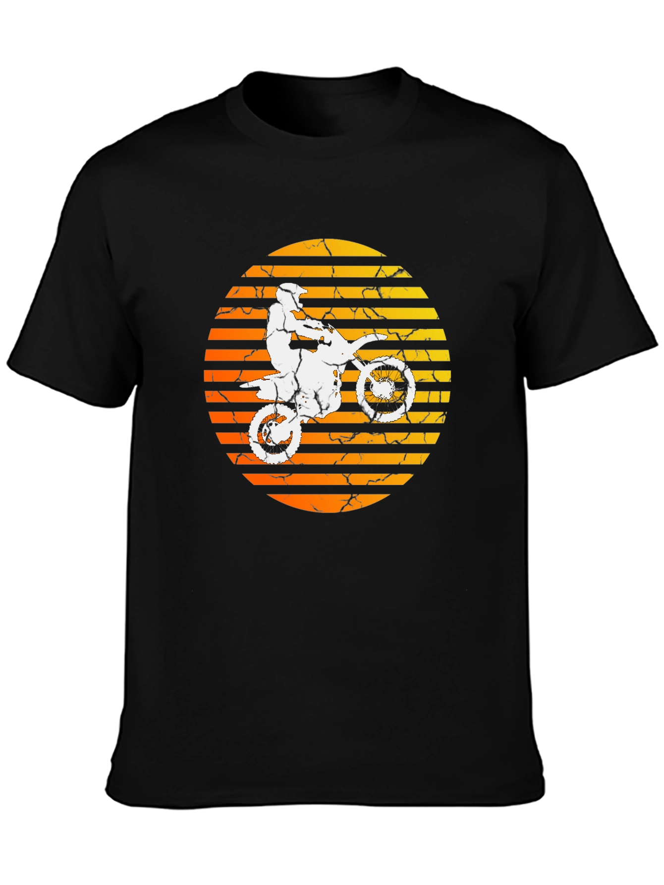 Motorcycle Rider Graphic T-Shirt - Black