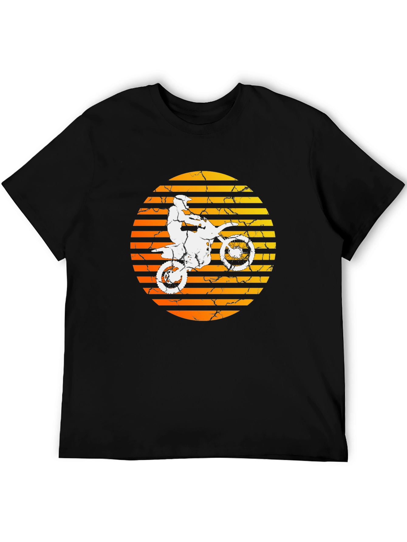 Motorcycle Rider Graphic T-Shirt - Black
