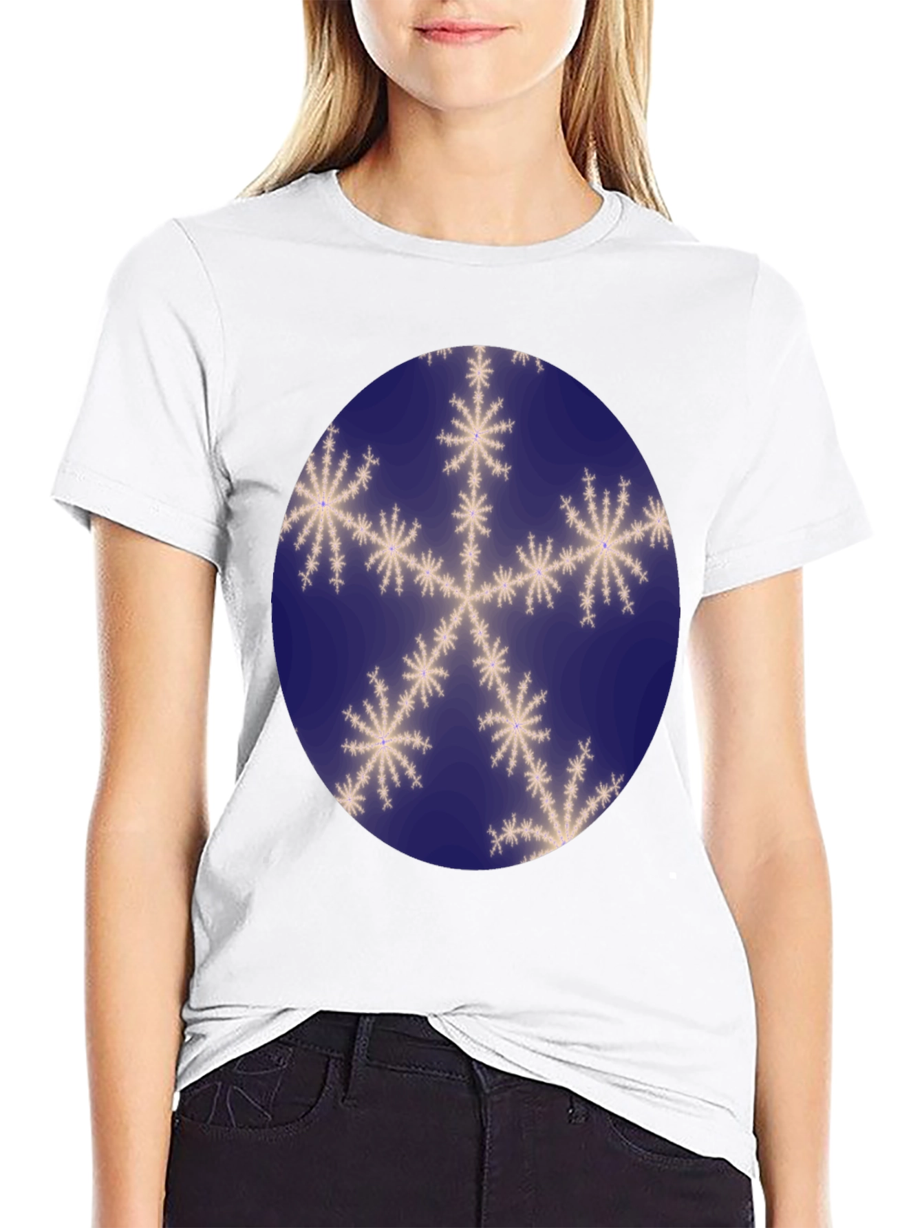 Snowflake Graphic Print Mens T-Shirt
