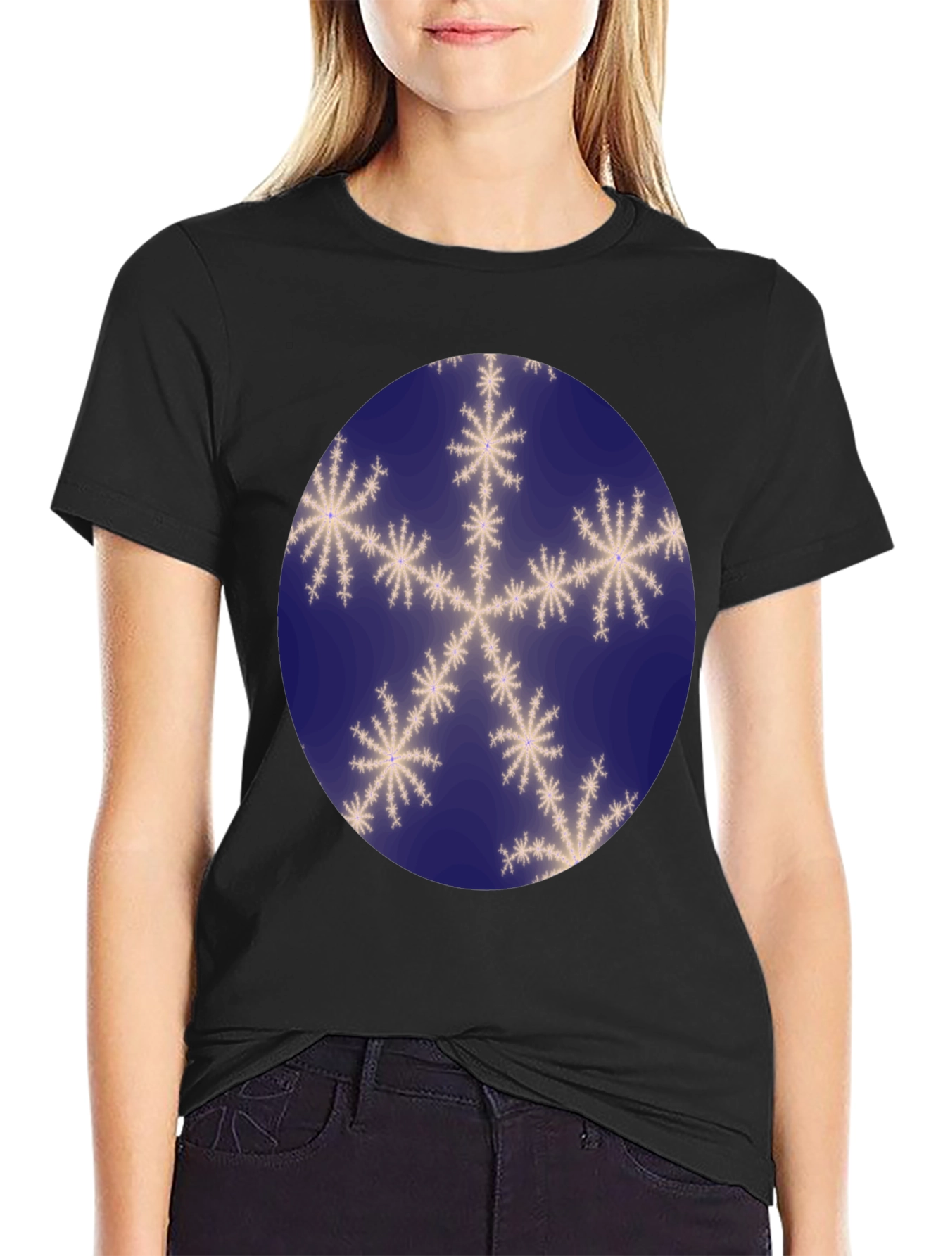 Snowflake Graphic Print Mens T-Shirt