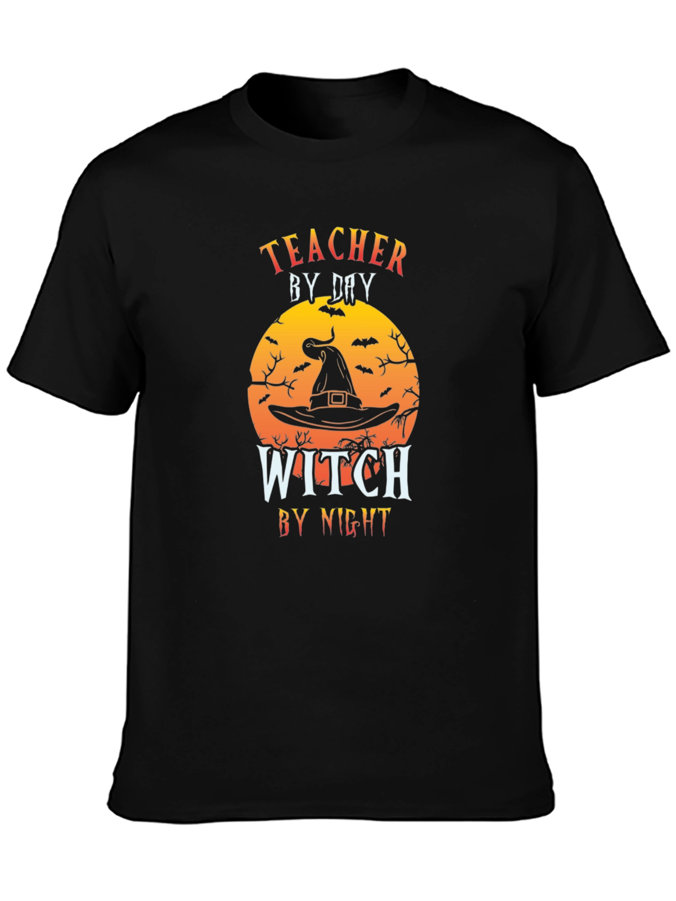 Teacher by Day Witch by Night Halloween T-Shirt