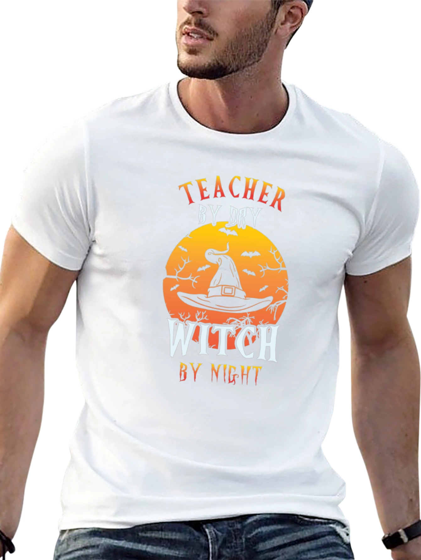 Teacher by Day Witch by Night Halloween T-Shirt