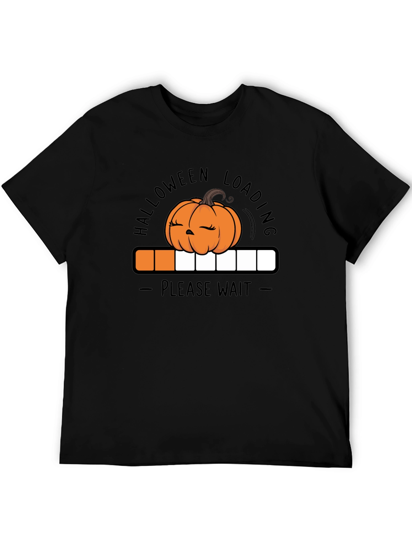 Halloween Loading Pumpkin Graphic T-Shirt