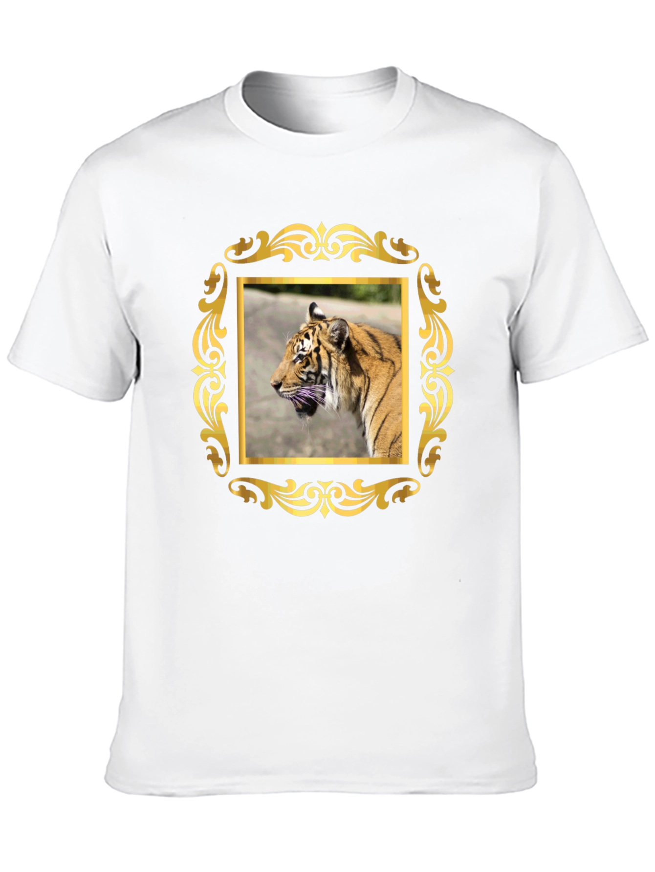 Tiger Graphic Tee - Black Cotton Blend