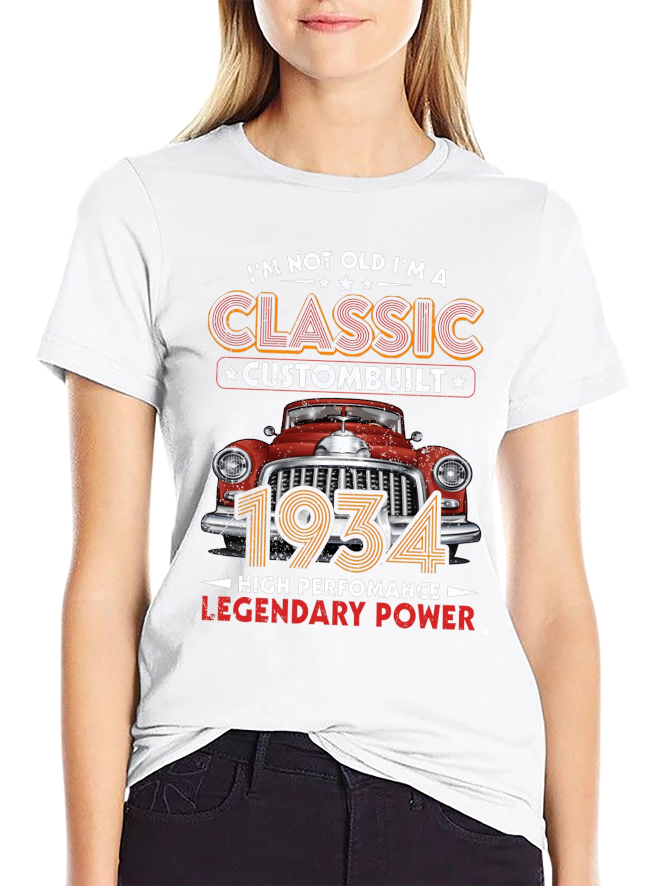 Classic 1934 Custombuilt Mens Black T-Shirt