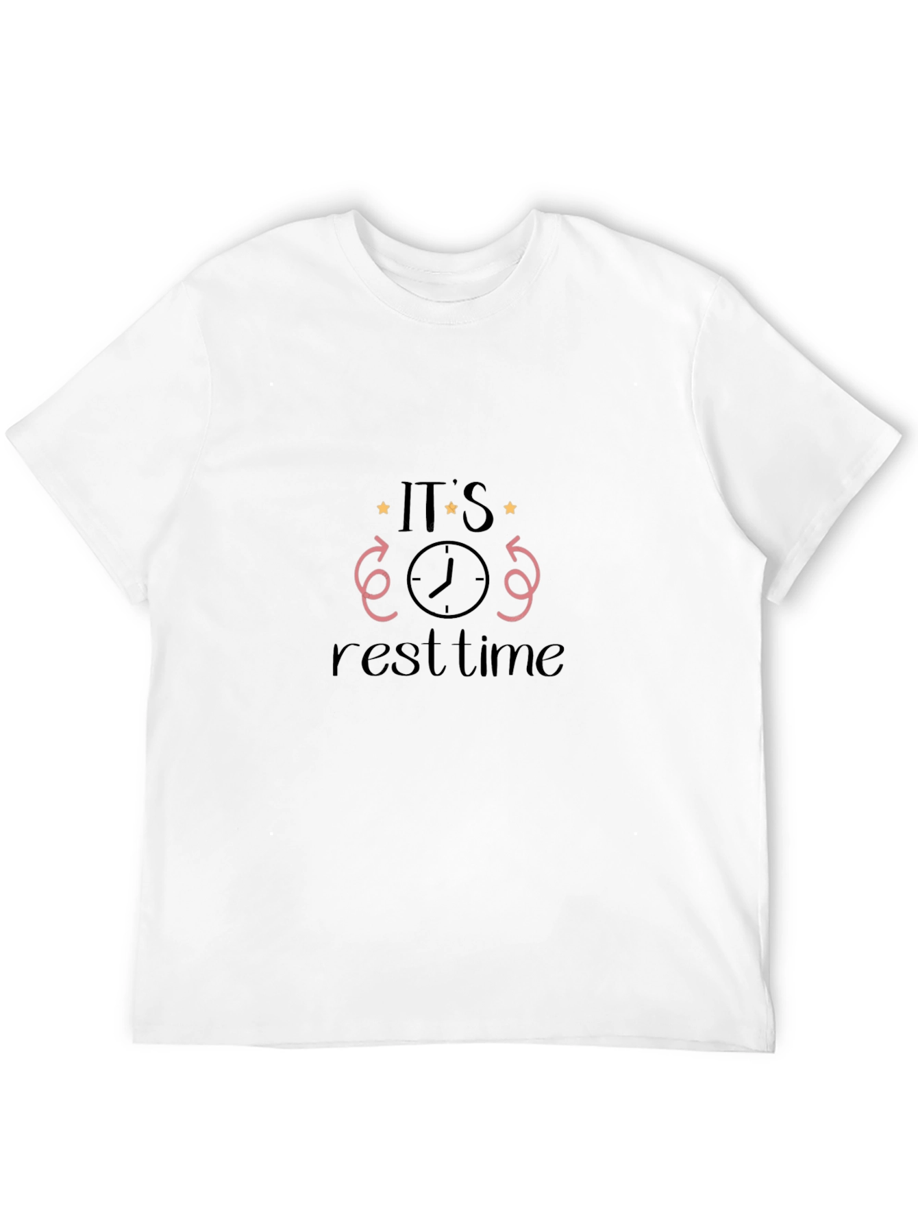 Its Rest Time Black Graphic Tee
