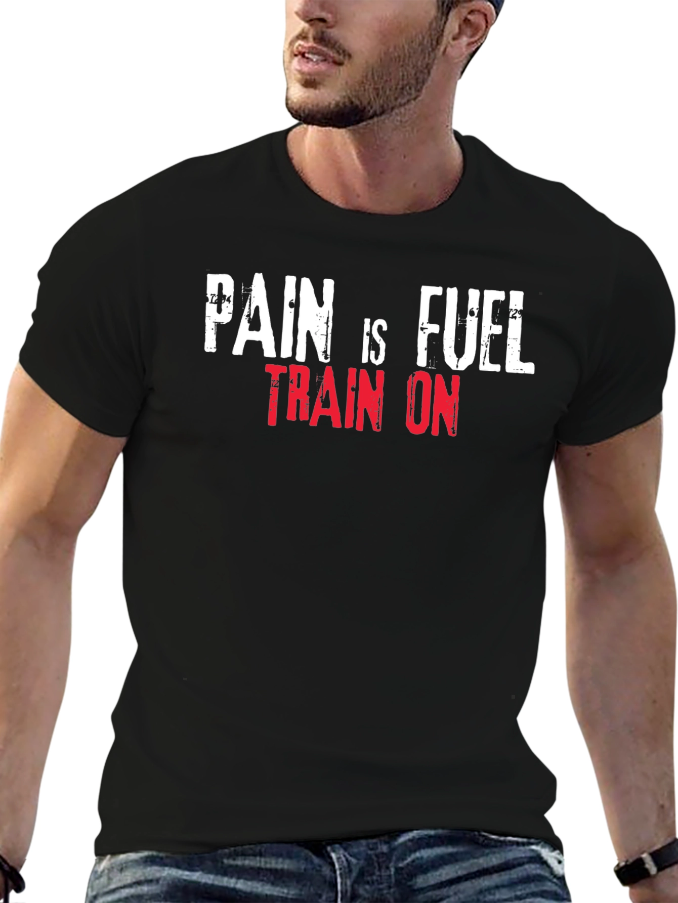 Pain is Fuel Gym T-Shirt - Train On!