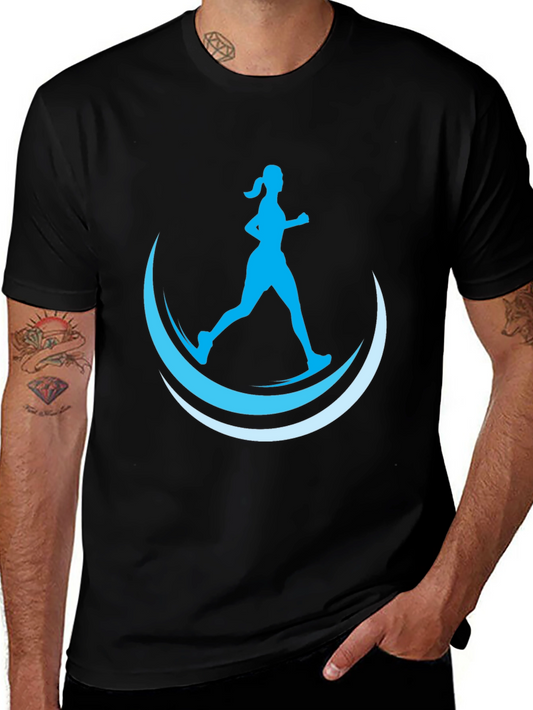 Runners Crescent Graphic Tee - Black