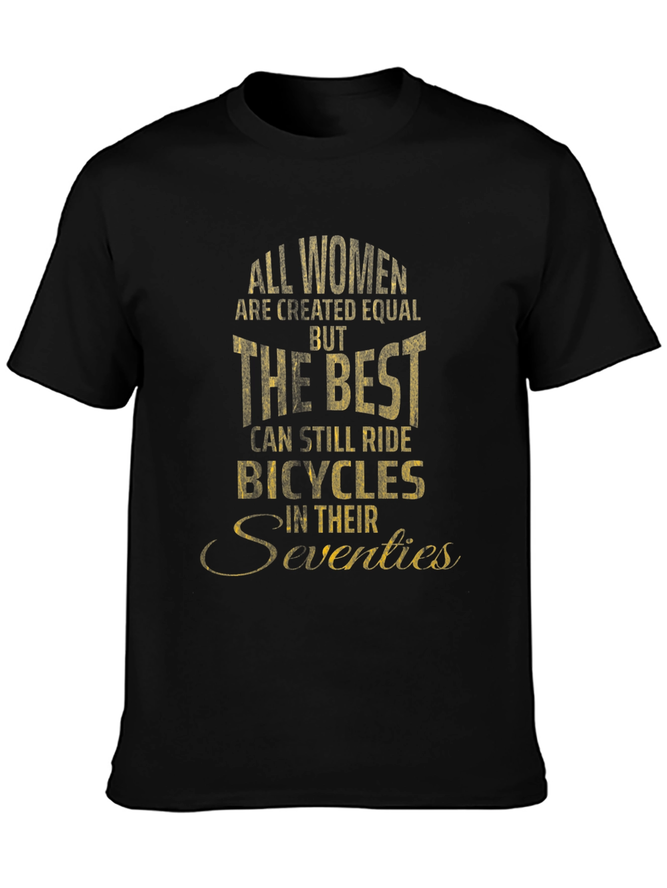 Funny Womens Bicycling T-Shirt Seventies Gift