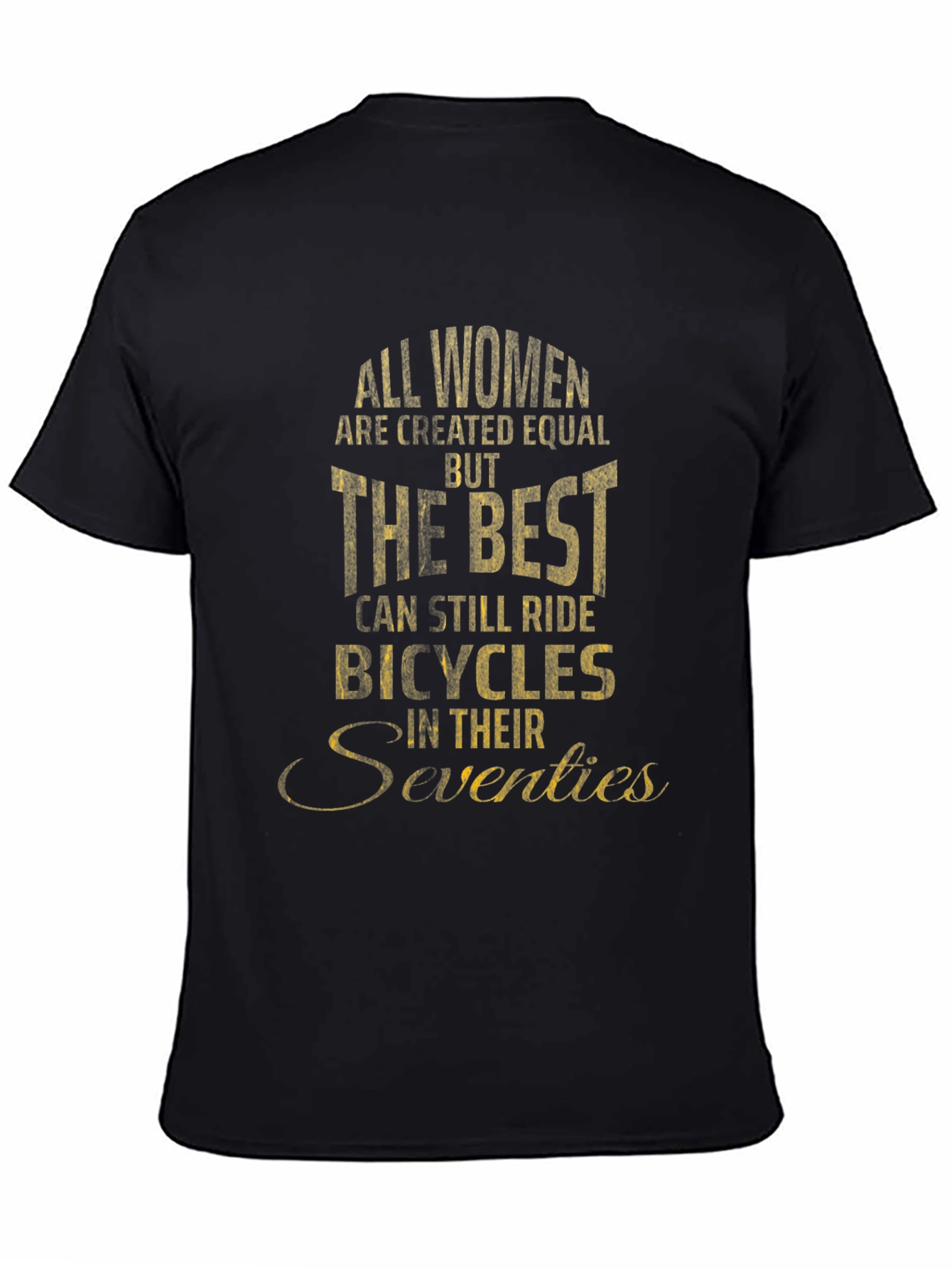 Funny Womens Bicycling T-Shirt Seventies Gift