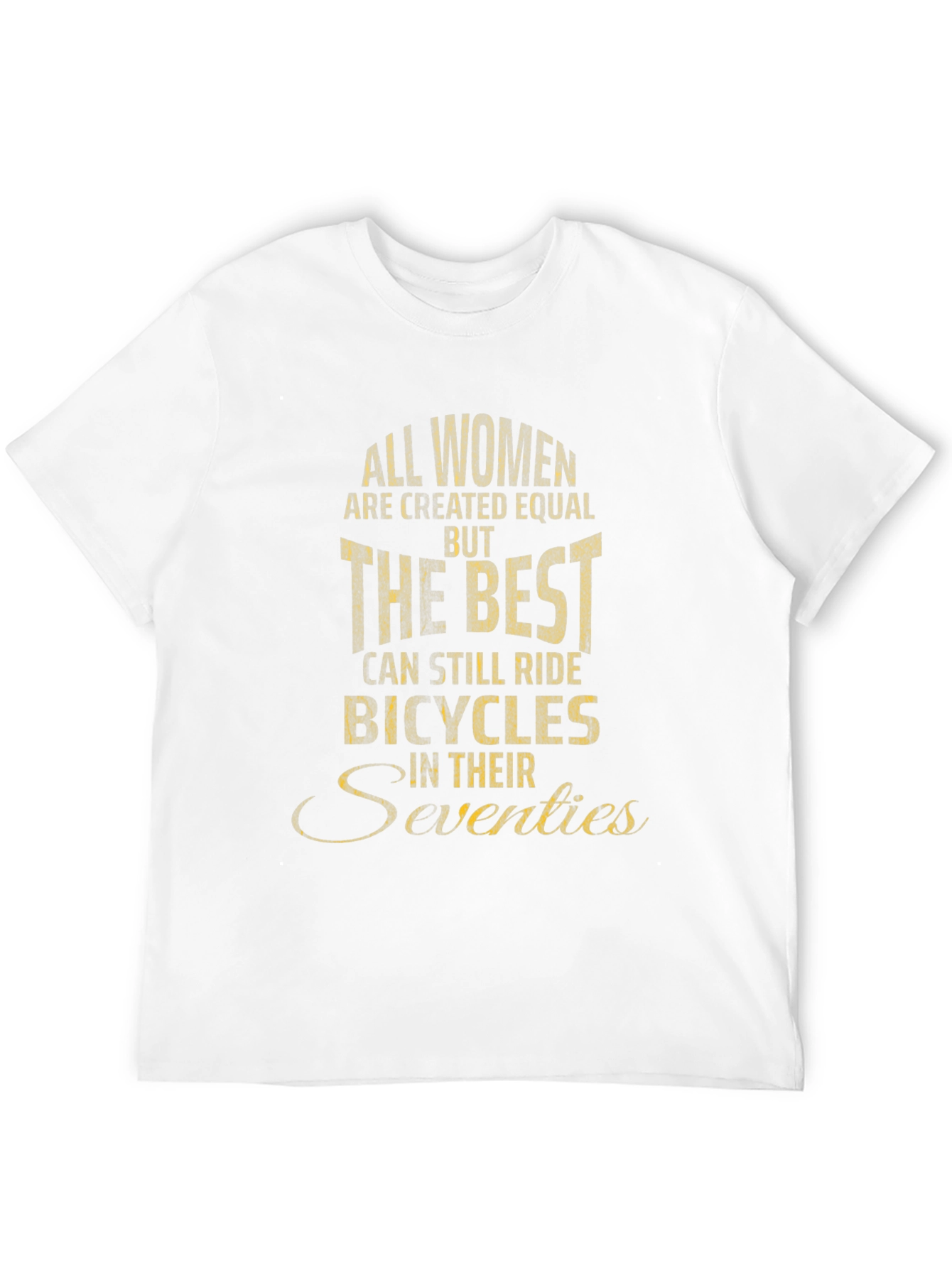 Funny Womens Bicycling T-Shirt Seventies Gift