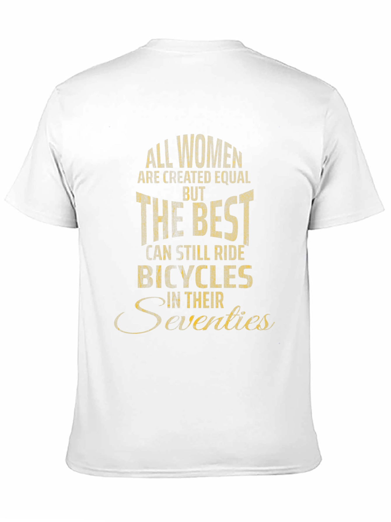 Funny Womens Bicycling T-Shirt Seventies Gift