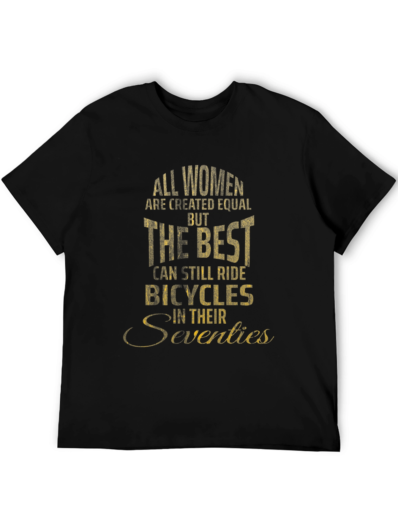 Funny Womens Bicycling T-Shirt Seventies Gift