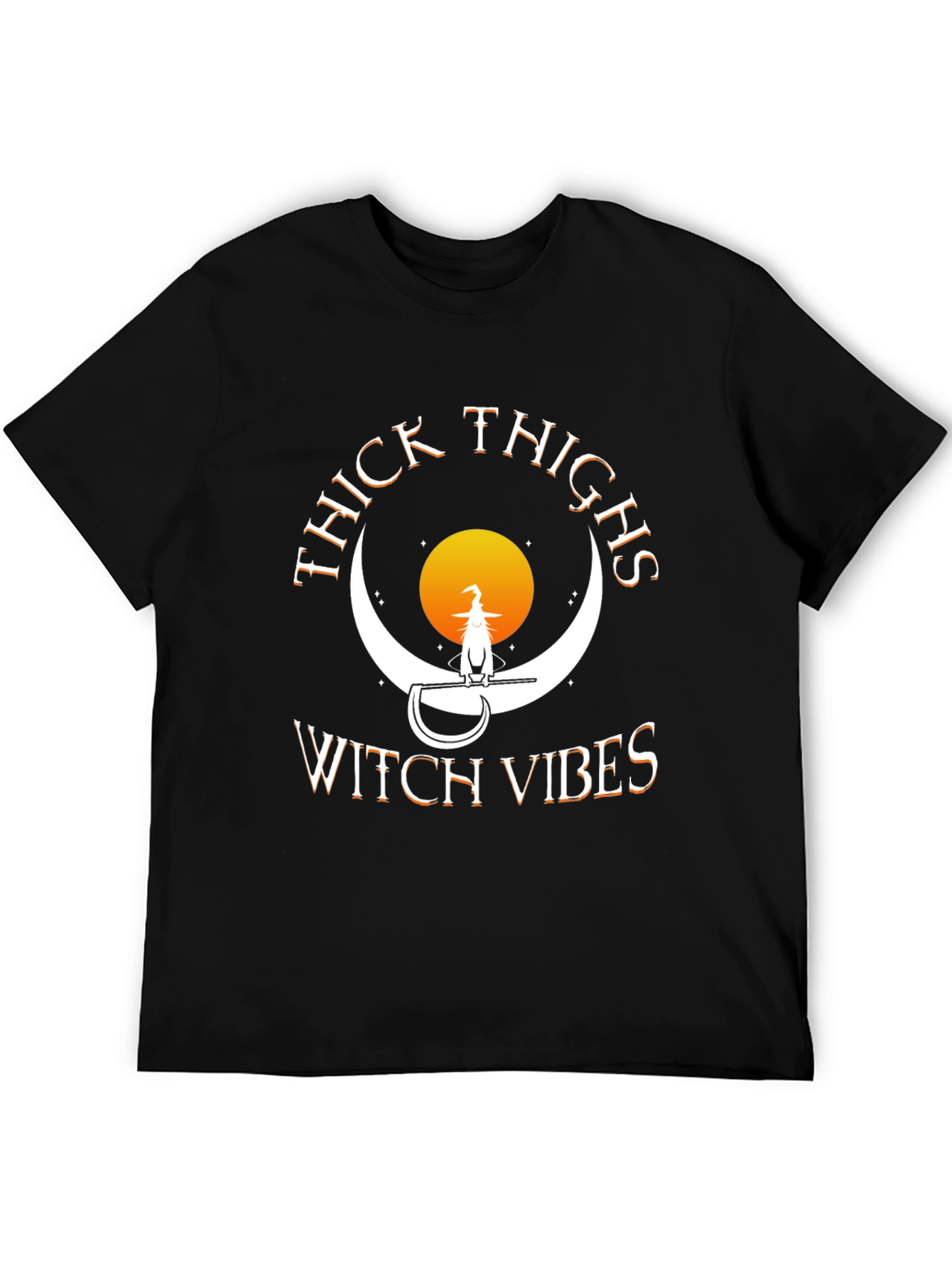 Thick Thighs Witch Vibes Halloween Tee