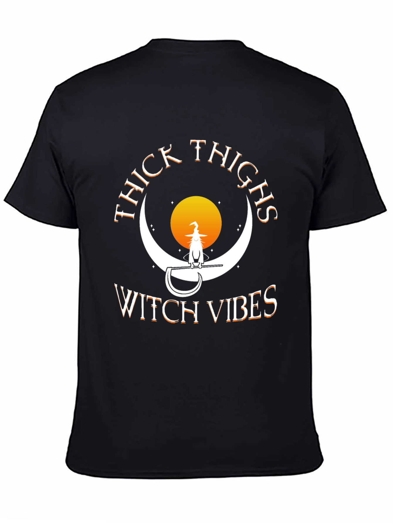 Thick Thighs Witch Vibes Halloween Tee