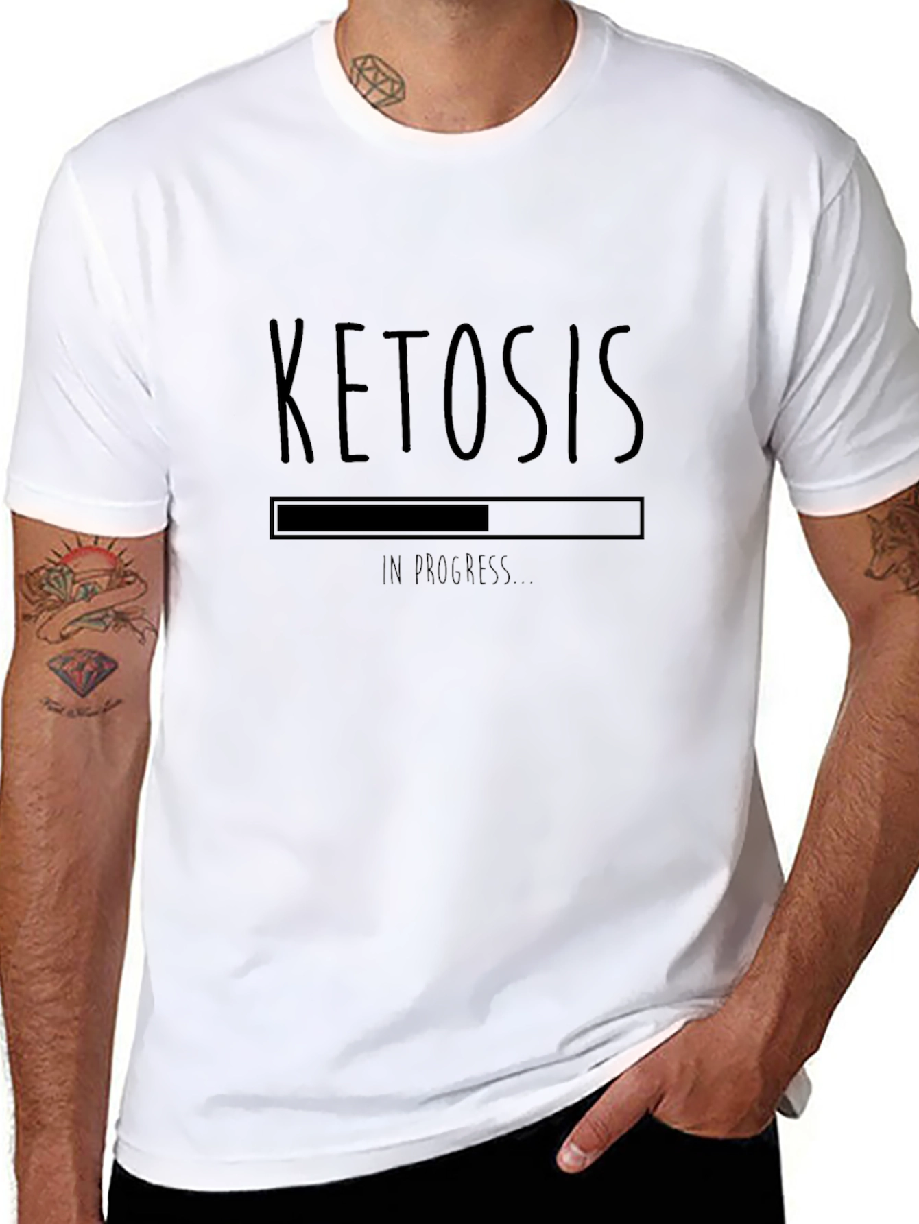 Ketosis In Progress T-Shirt - Black Graphic Tee