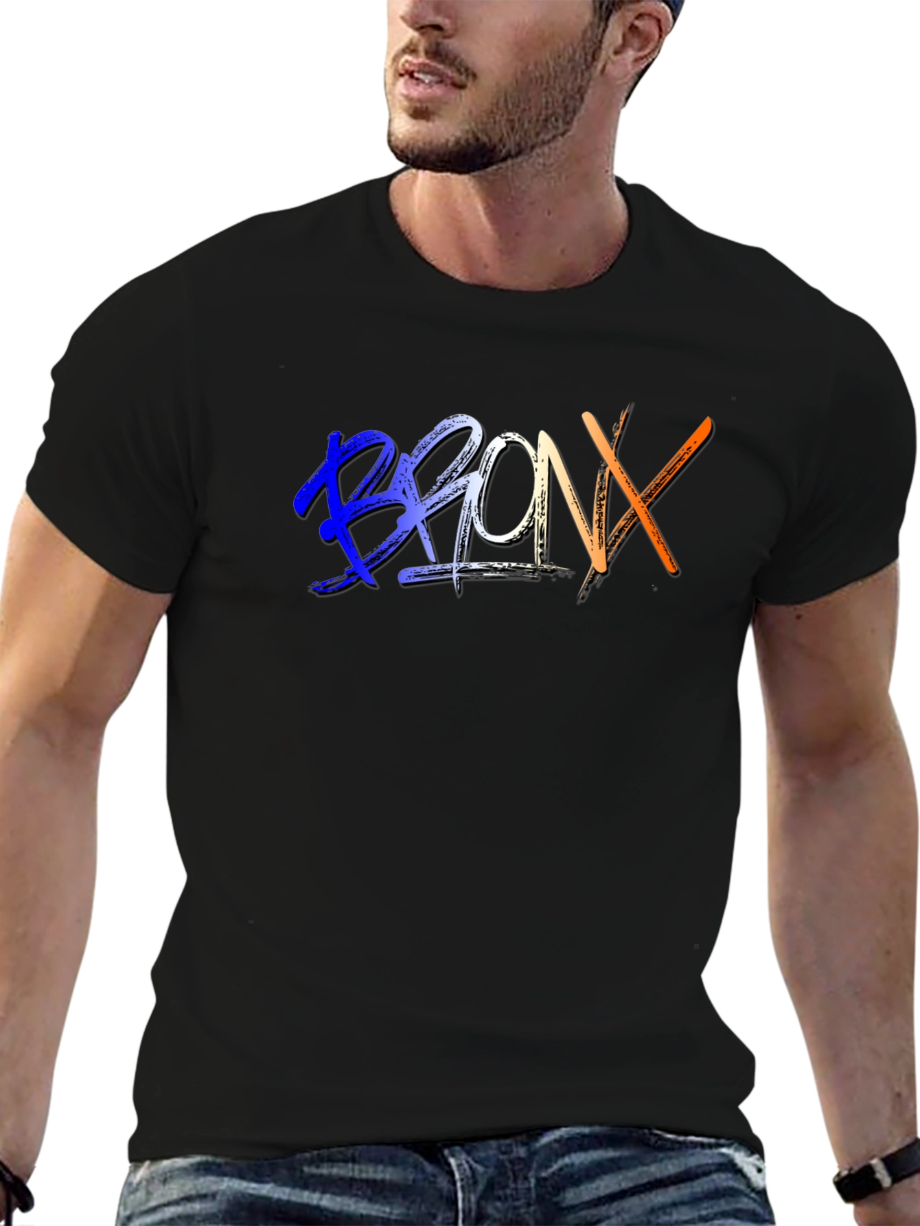 Bronx Graphic Tee - Stylish Black T-Shirt