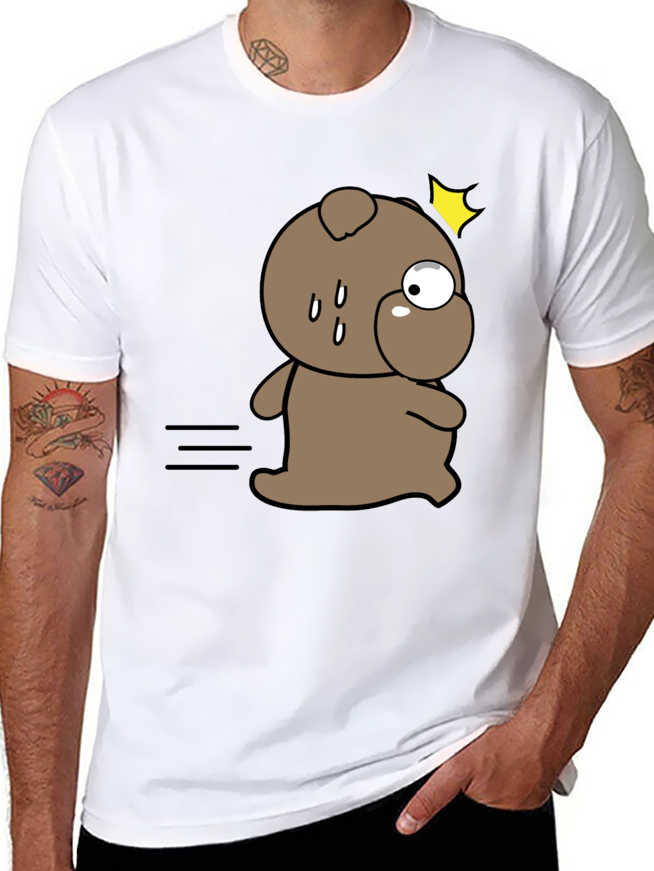 Funny Cartoon Dog T-Shirt – Cute Quirky Dog Graphic Tee