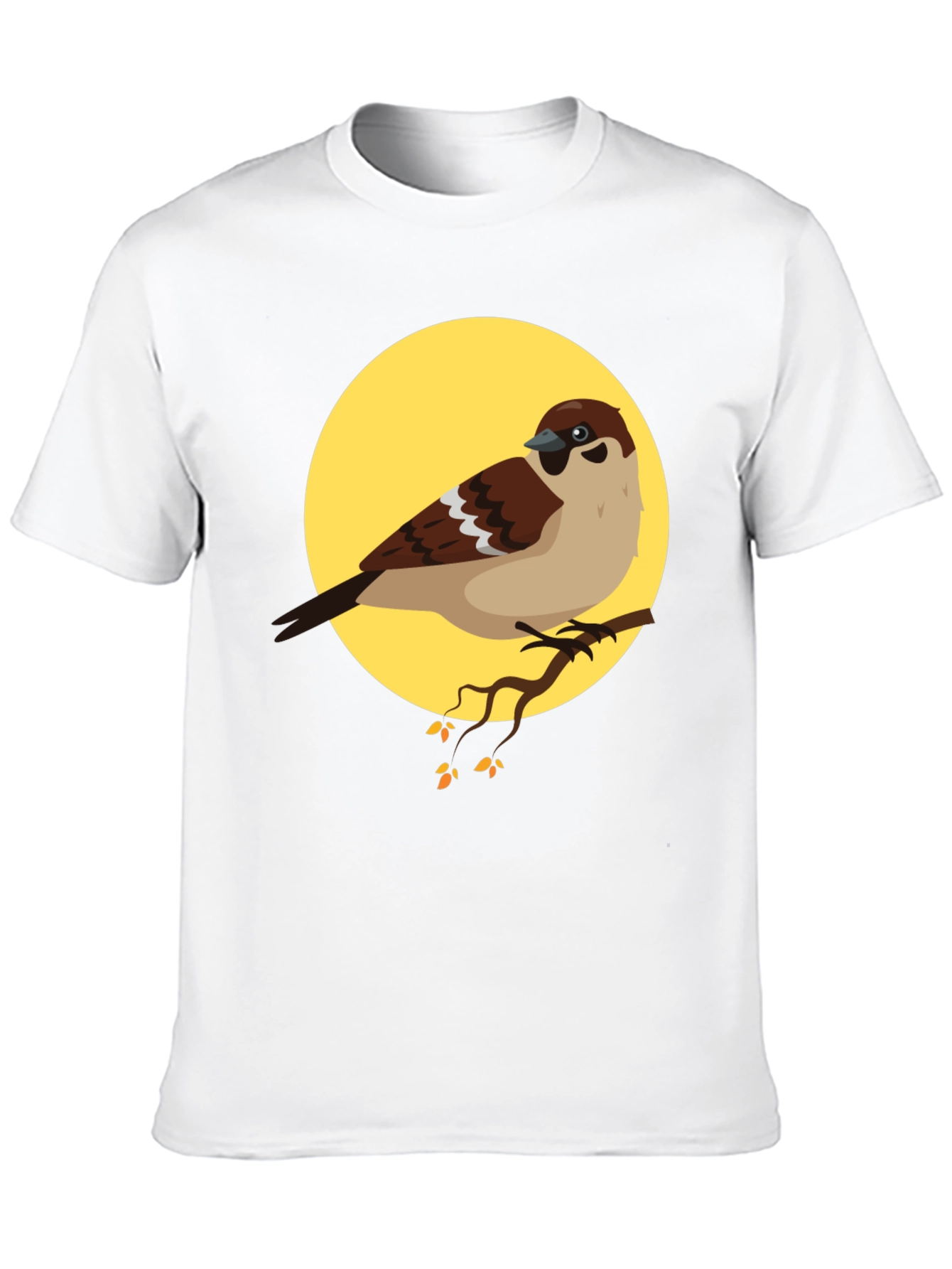 Sparrow Graphic Tee - Nature Lovers Black T-Shirt