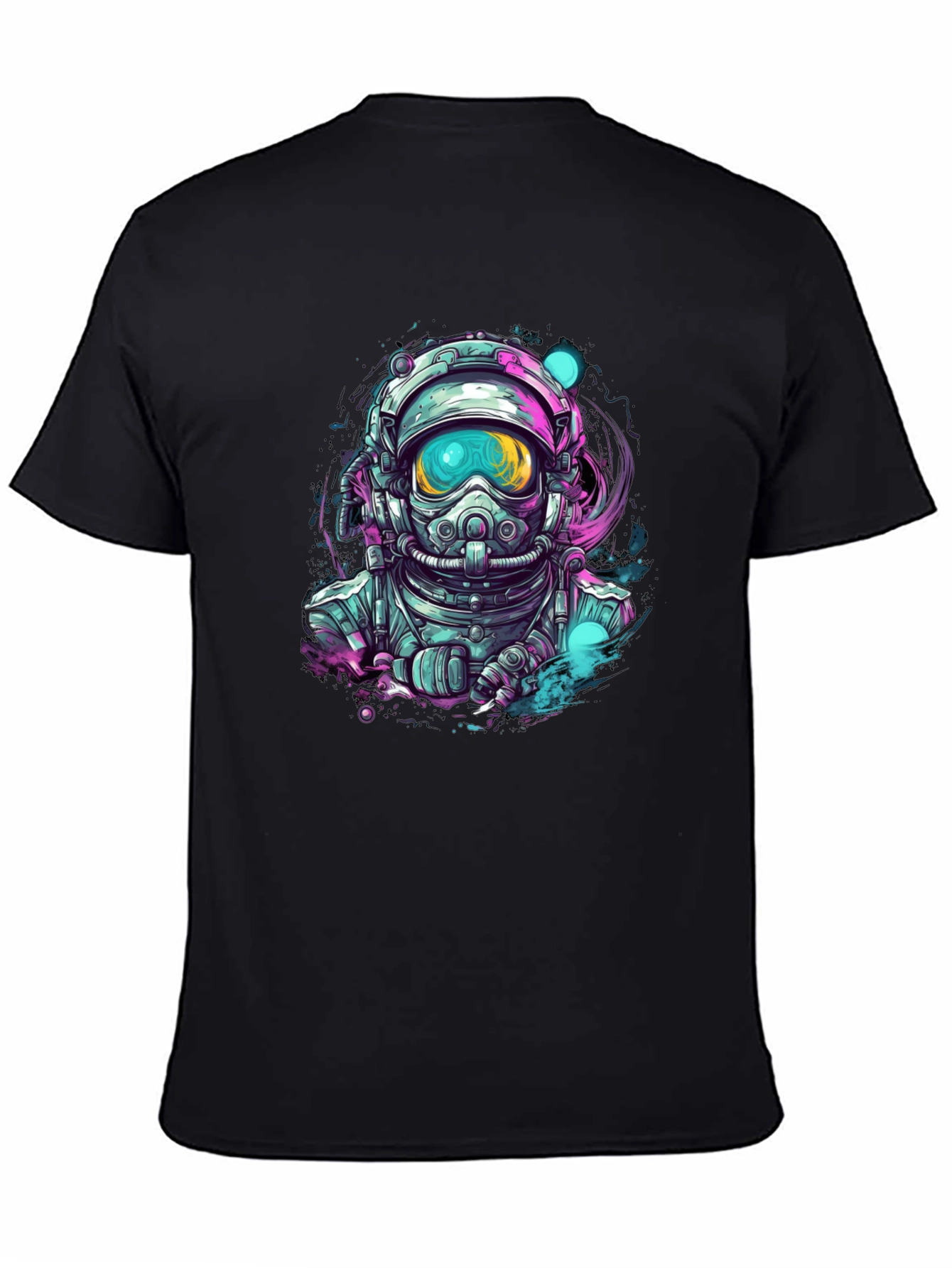 Astronaut Graphic Black T-Shirt - Space Explorer Tee