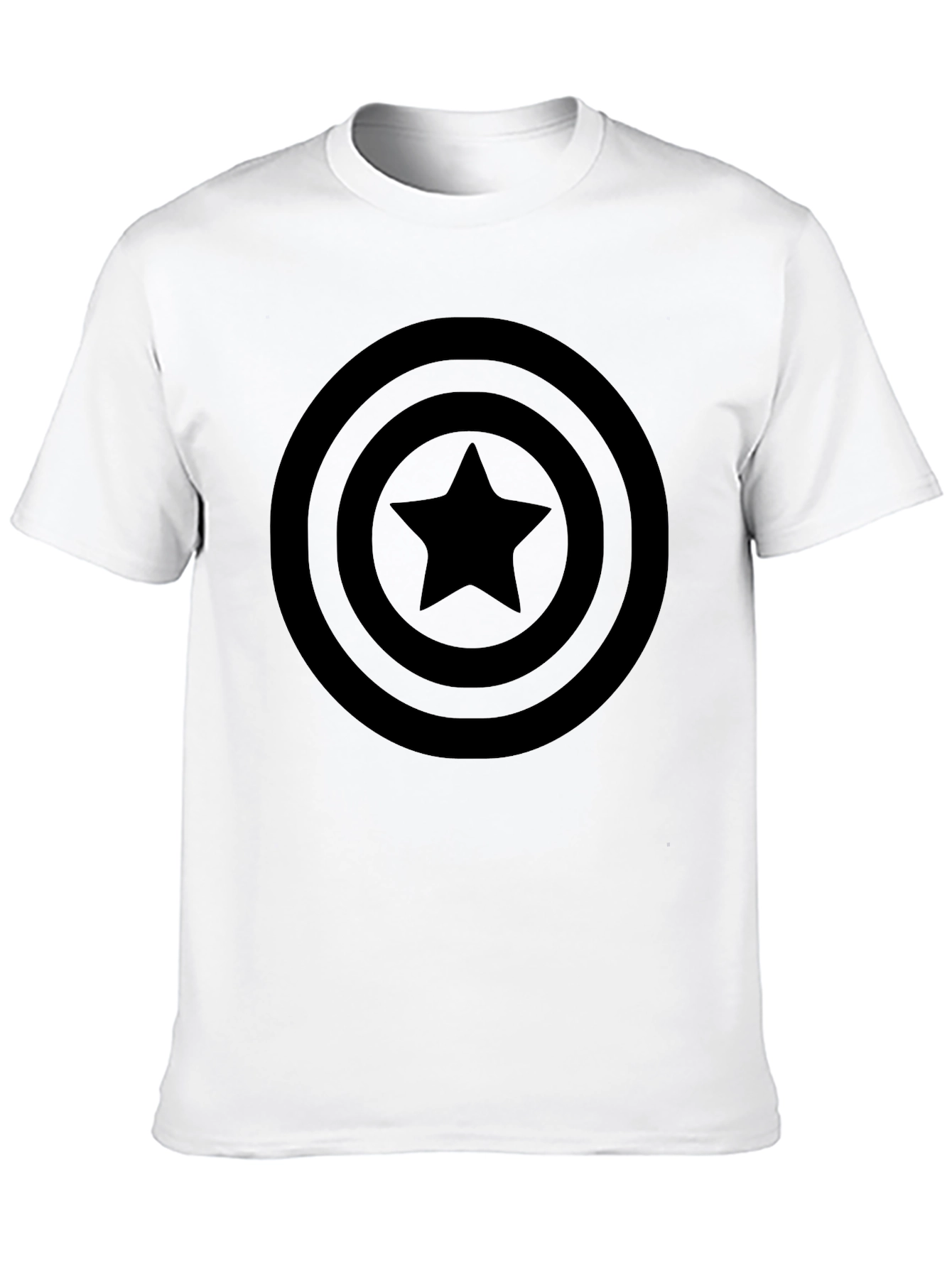 Black Captain America Shield T-Shirt