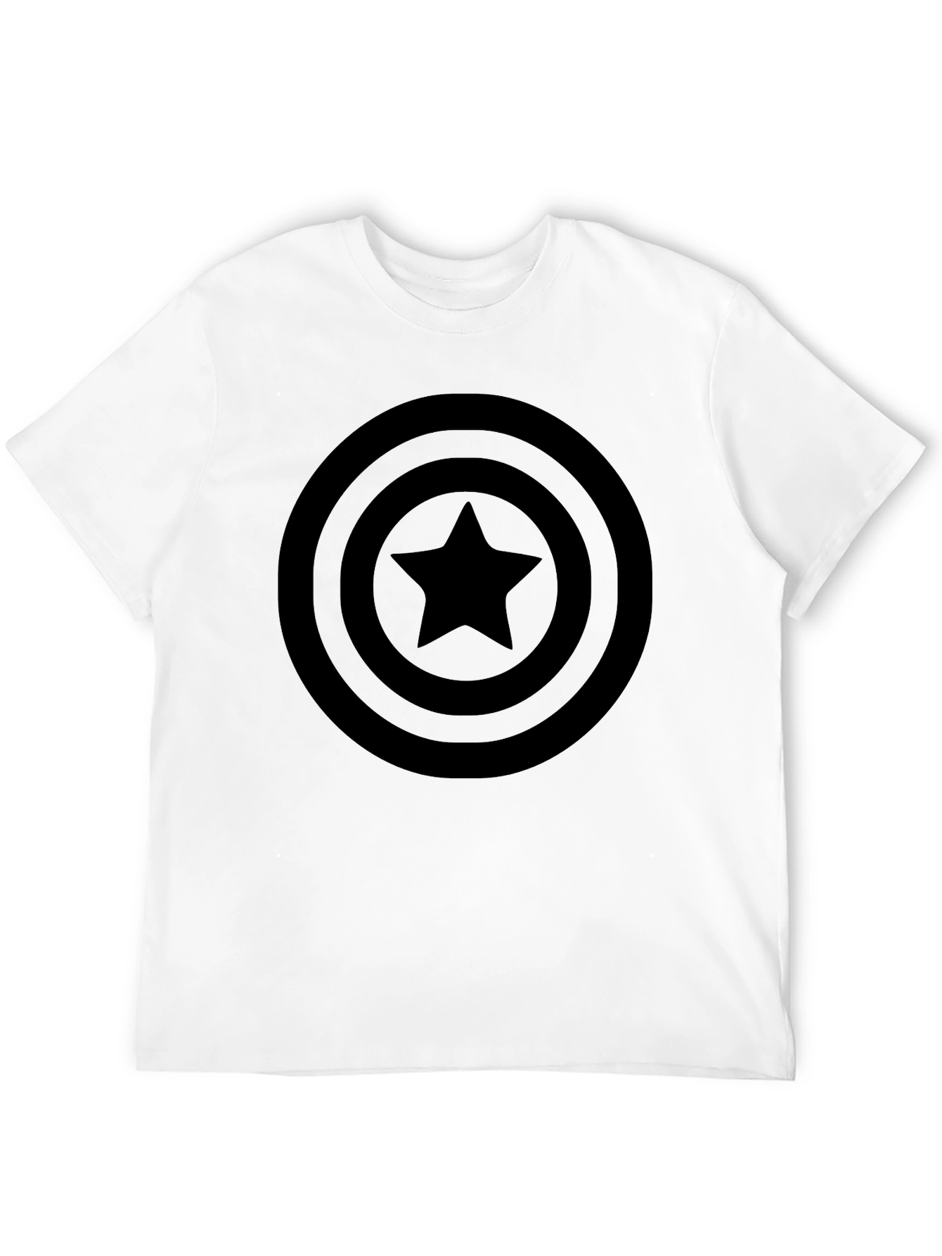 Black Captain America Shield T-Shirt