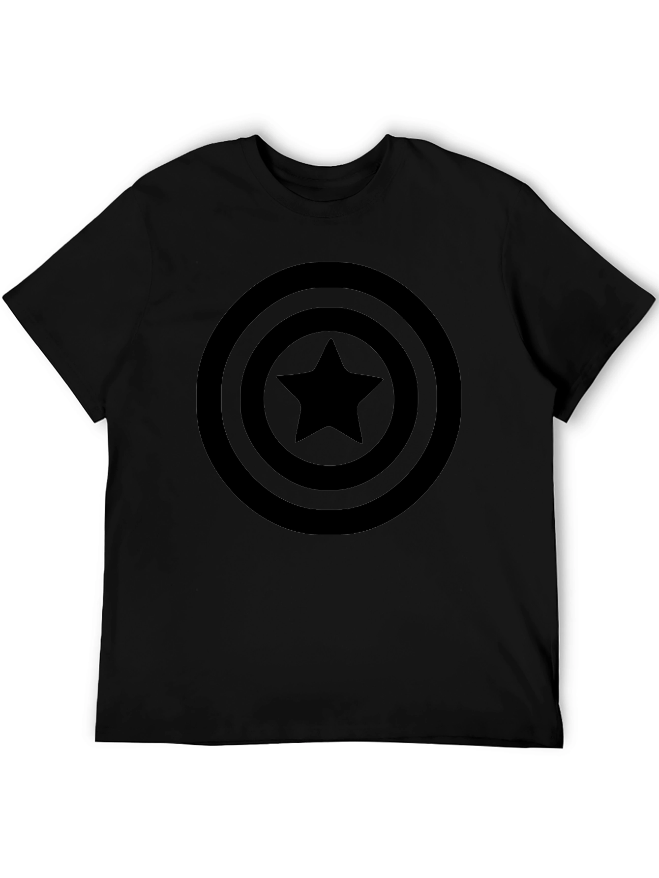 Black Captain America Shield T-Shirt