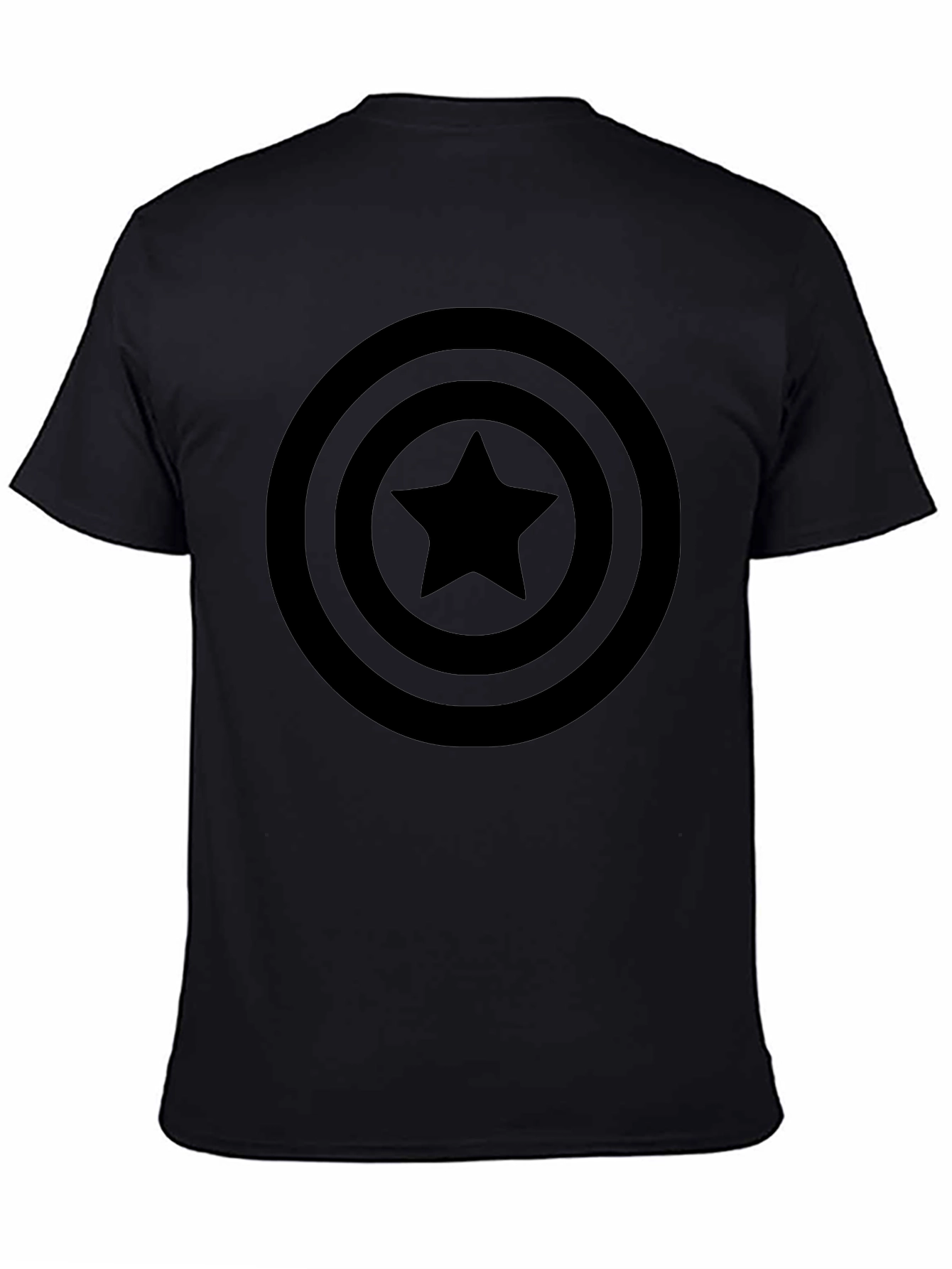 Black Captain America Shield T-Shirt