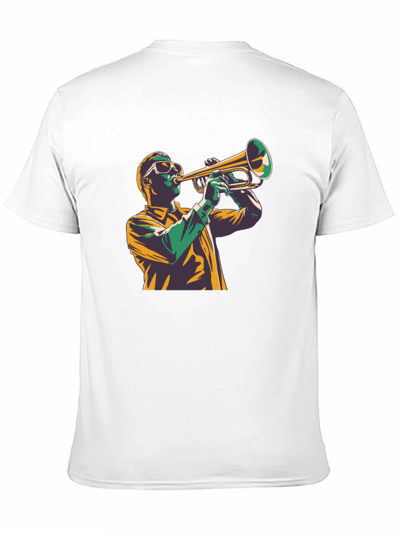Trumpet Player Graphic Tee - Stylish Black Cotton Shirt
