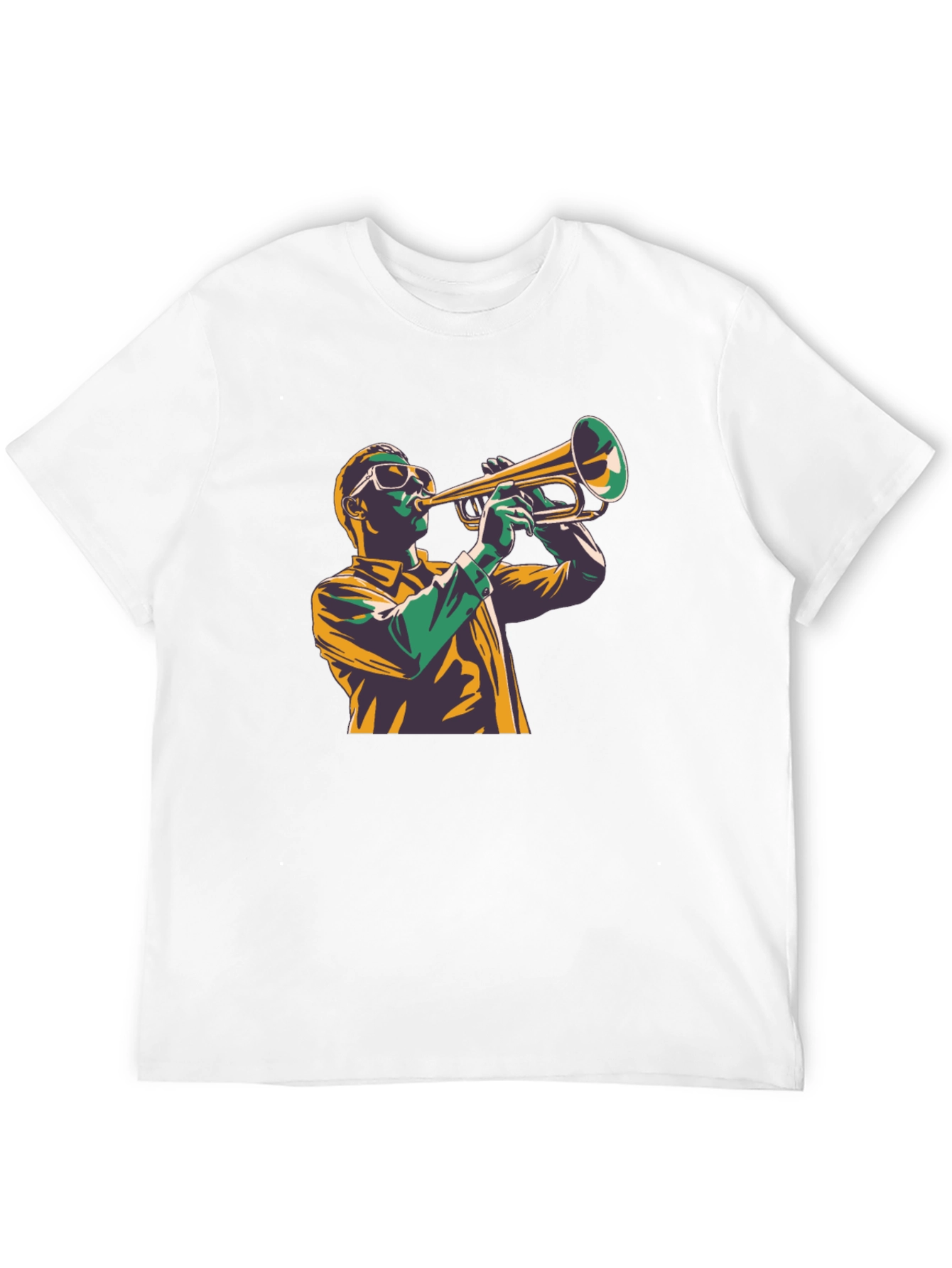 Trumpet Player Graphic Tee - Stylish Black Cotton Shirt