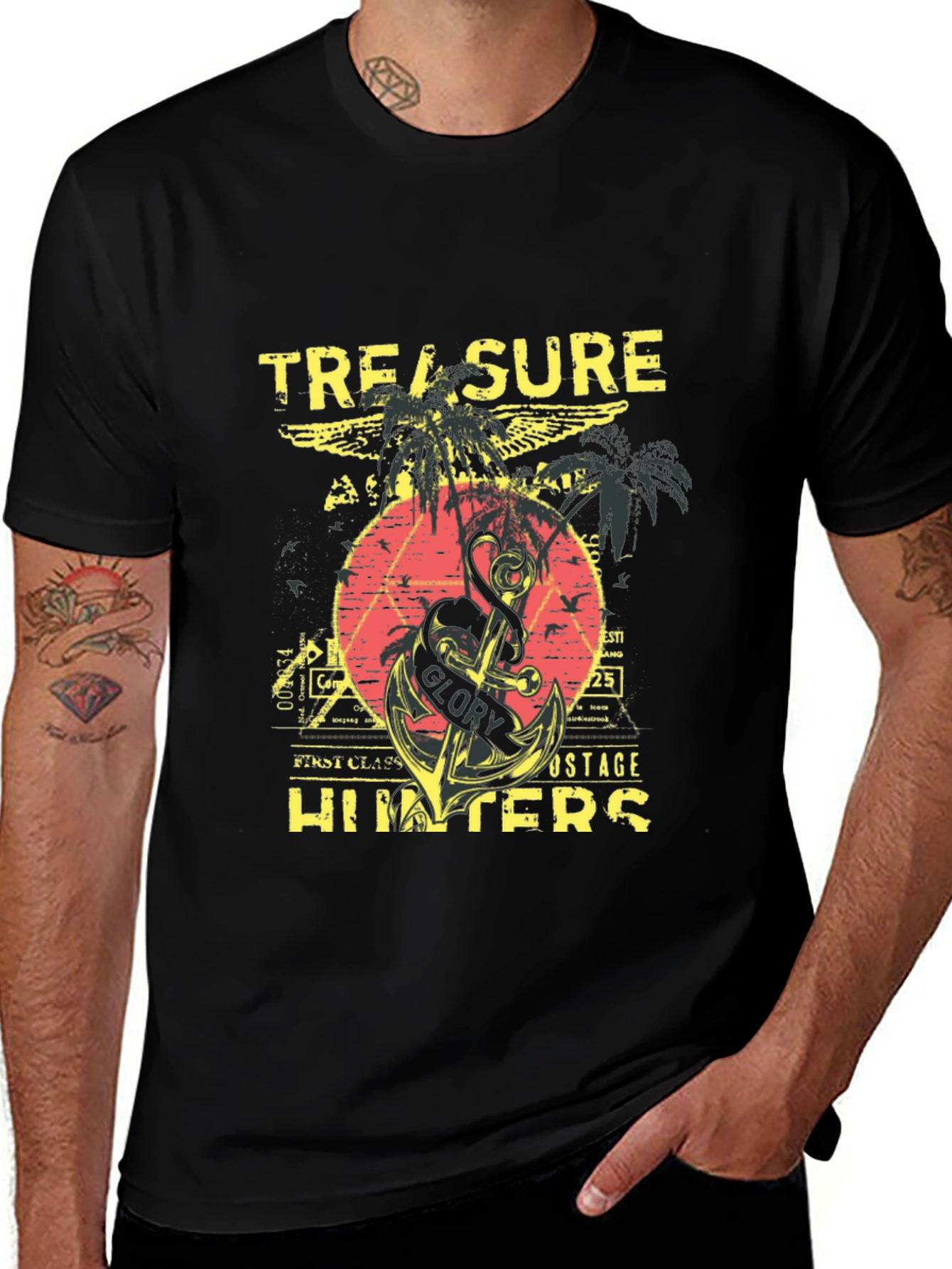 Treasure Hunters Black Graphic T-Shirt