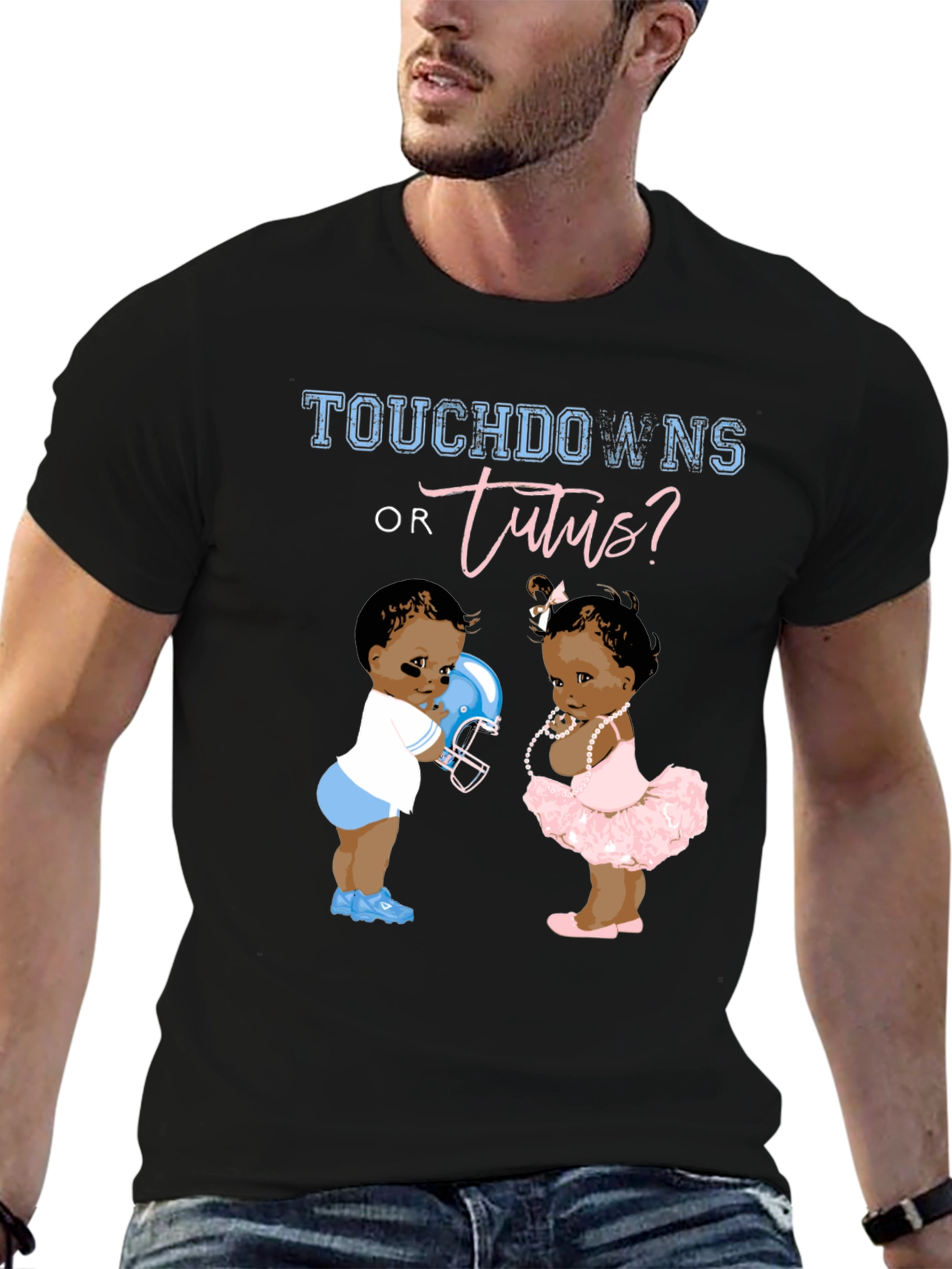 Touchdowns or Tutus Gender Reveal T-Shirt