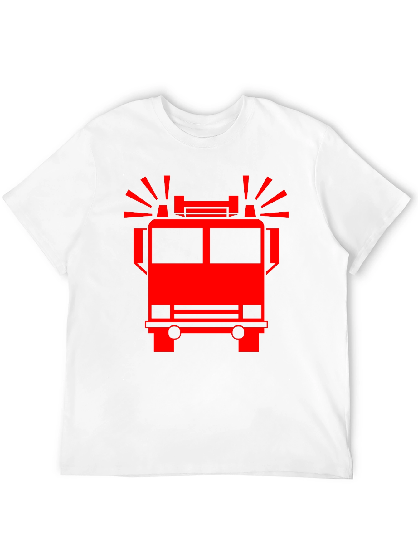 Firetruck Graphic Tee - Black Cotton T-Shirt