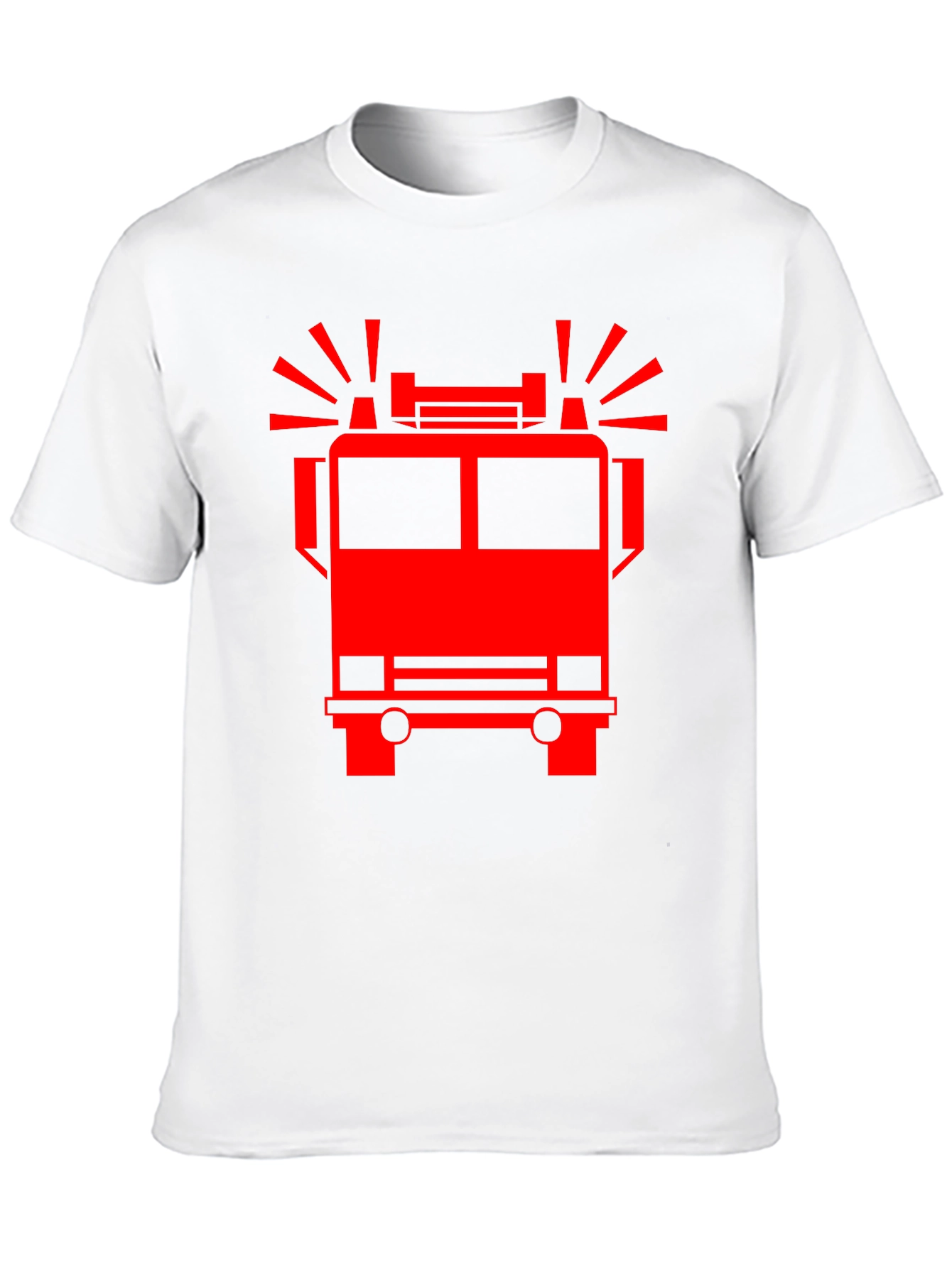 Firetruck Graphic Tee - Black Cotton T-Shirt