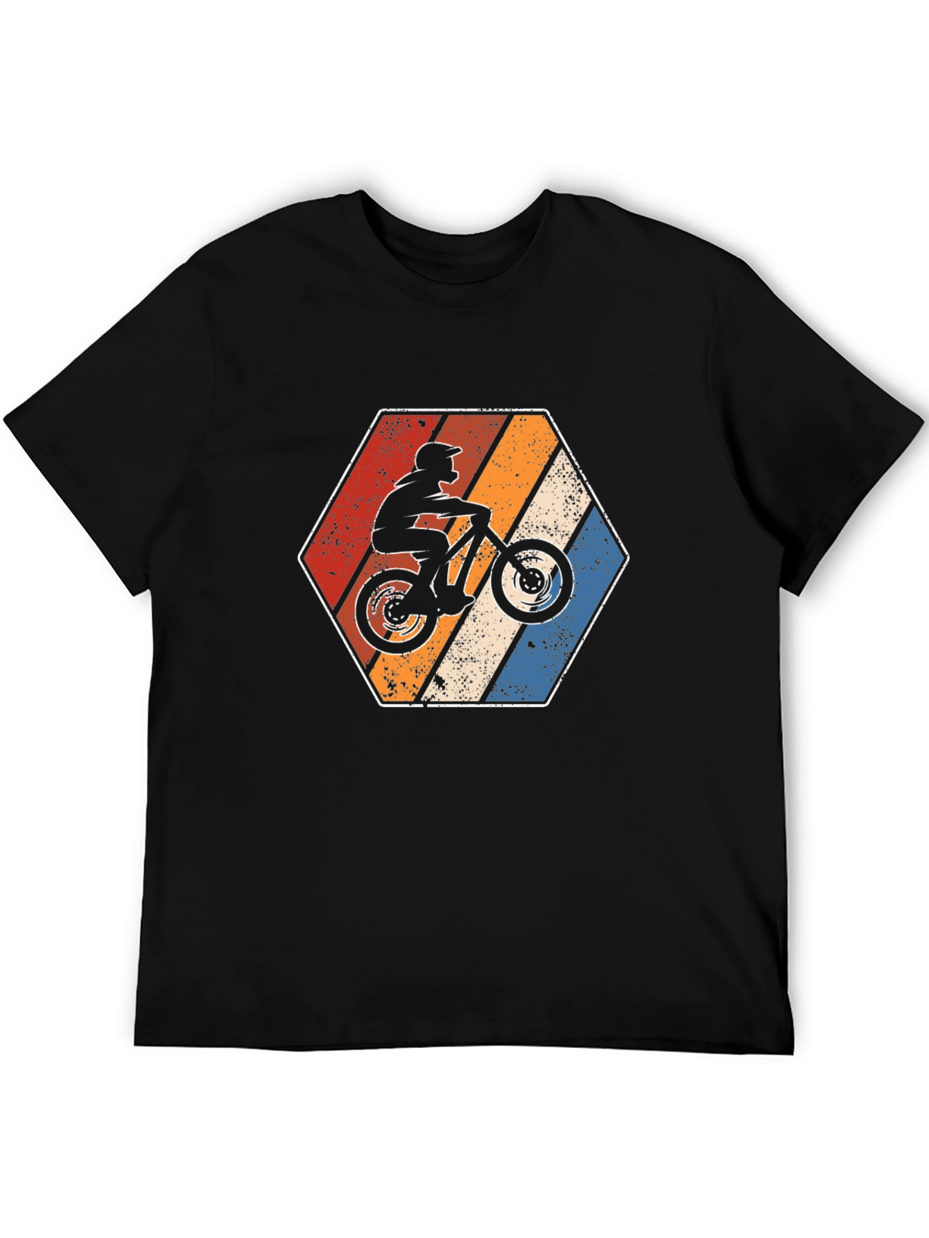 Mountain Bike Retro Hexagon Graphic Tee