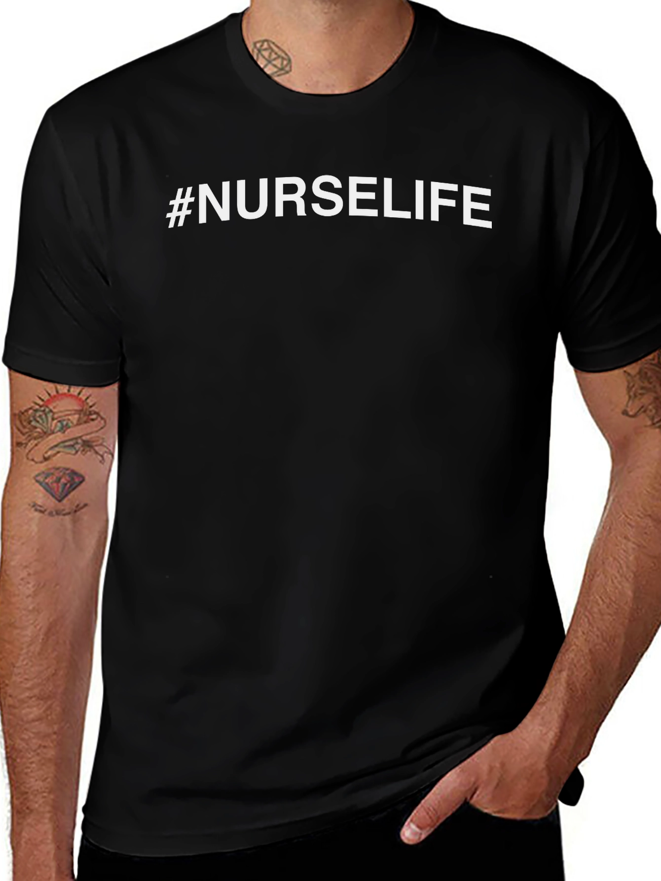 #NurseLife Black Graphic T-Shirt