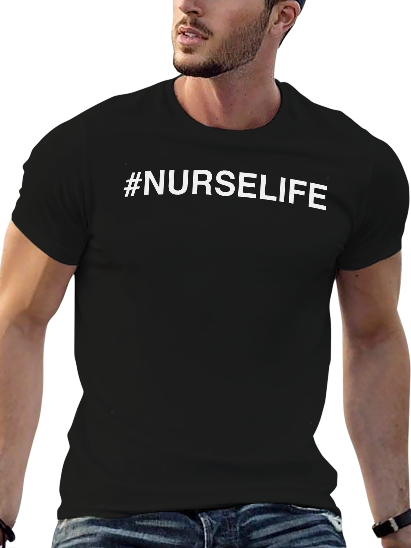 #NurseLife Black Graphic T-Shirt