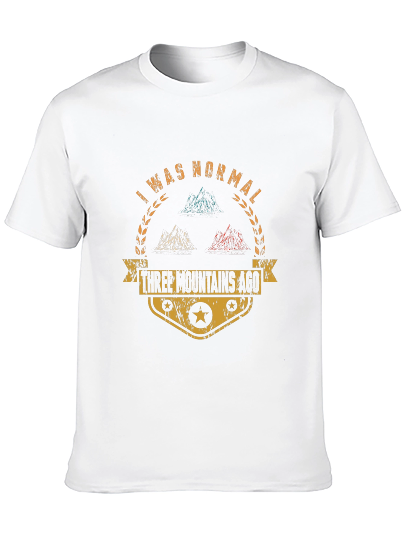 I Was Normal Three Mountains Ago Black T-Shirt