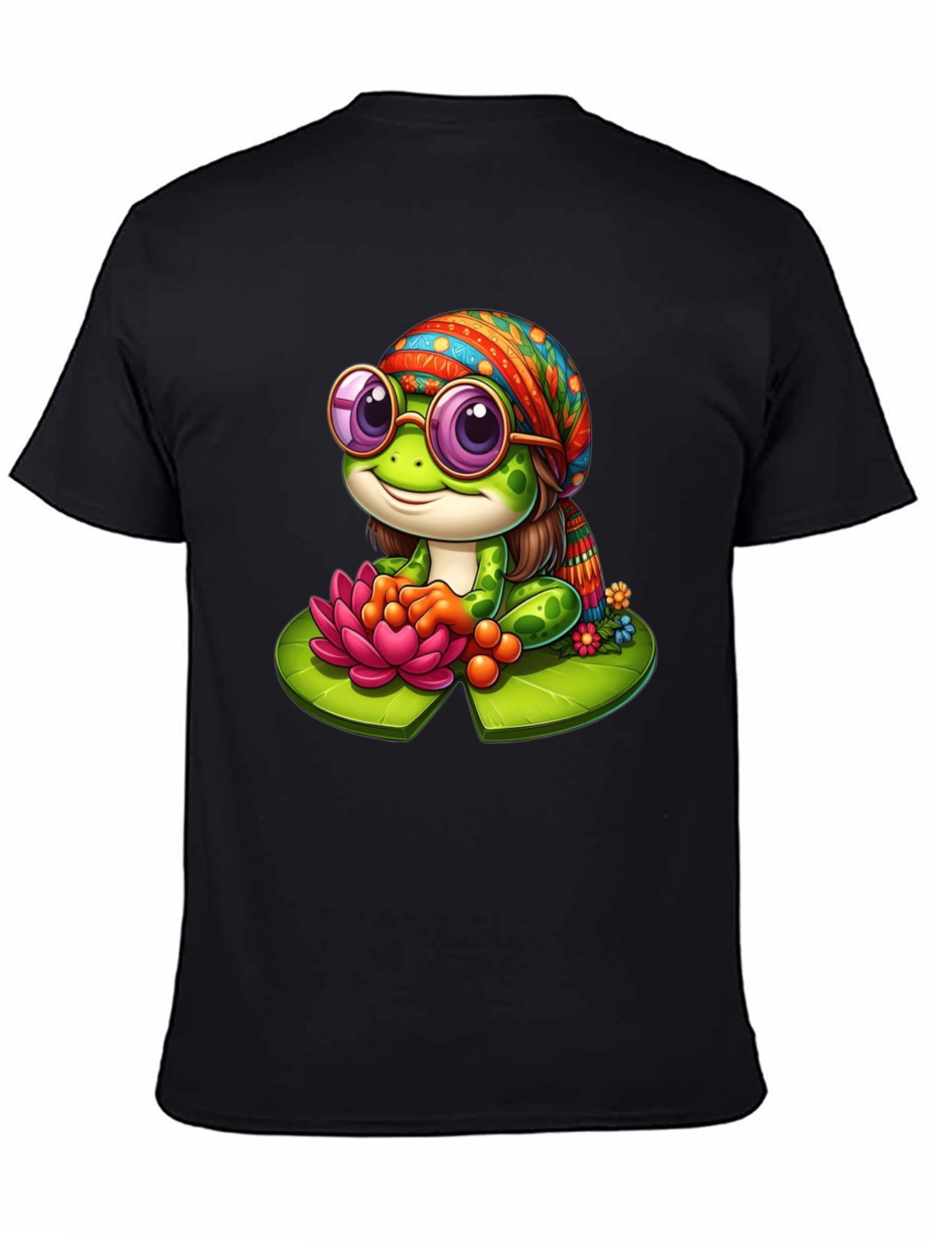 Hippie Frog T-Shirt - Cute Cartoon Tee