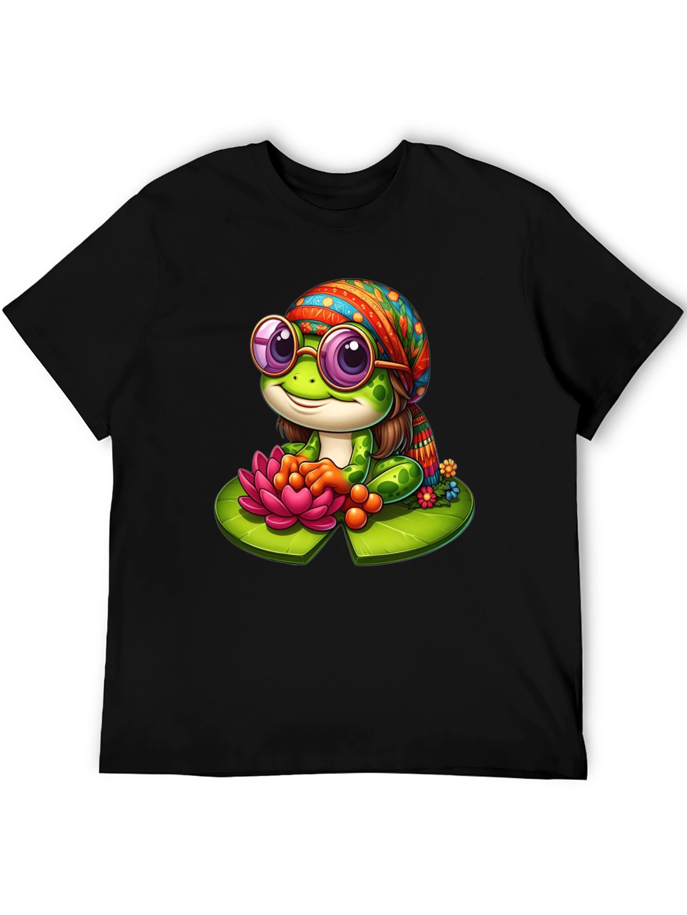 Hippie Frog T-Shirt - Cute Cartoon Tee